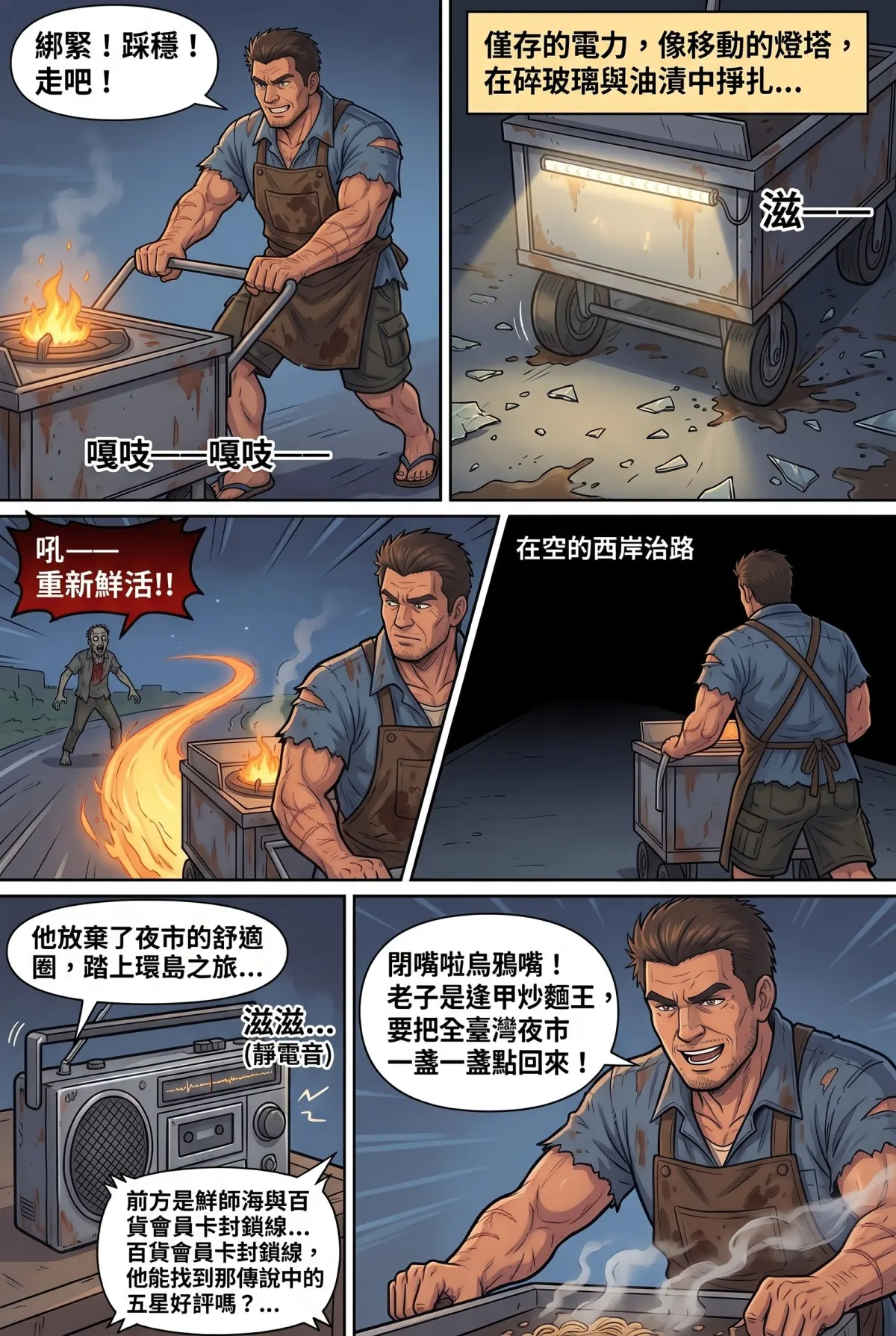 末日鐵板燒：老闆，喪屍要加辣嗎？ 第 1 集　末日鐵板燒：老闆，喪屍要加辣嗎？ - 第一章：最後一攤還在煎 第 18 頁