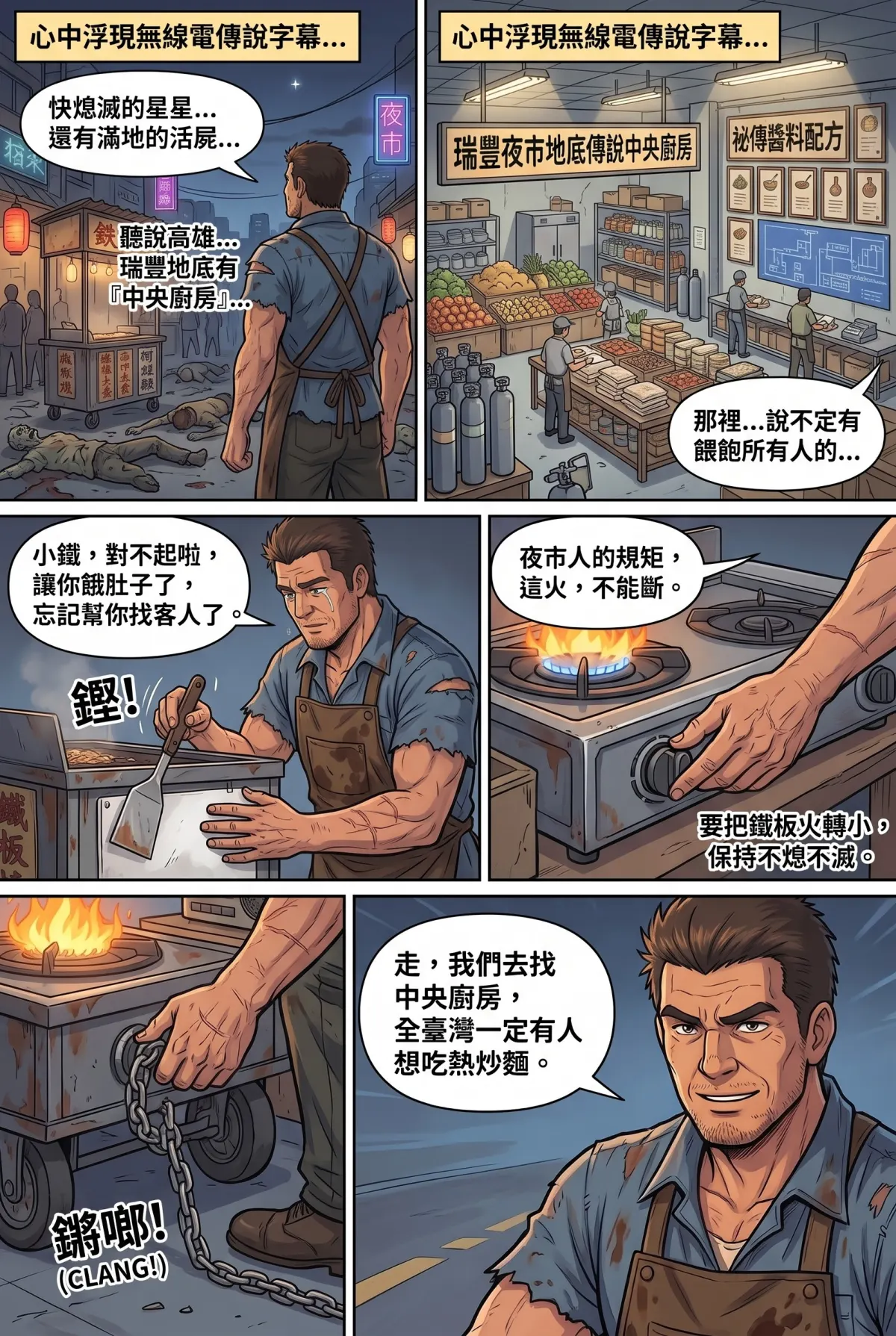末日鐵板燒：老闆，喪屍要加辣嗎？ 第 1 集　末日鐵板燒：老闆，喪屍要加辣嗎？ - 第一章：最後一攤還在煎 第 17 頁