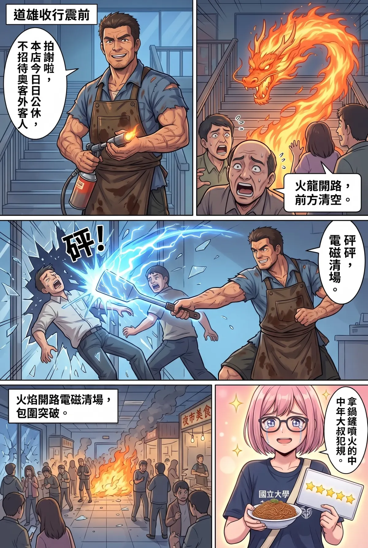 末日鐵板燒：老闆，喪屍要加辣嗎？ 第 2 集　末日鐵板燒：老闆，喪屍要加辣嗎？ - 第二章：奧客女大生的五星考驗 第 17 頁
