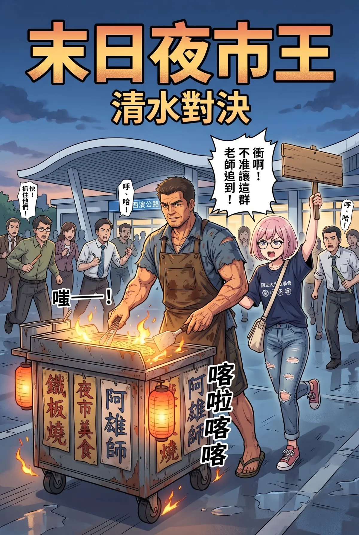 末日鐵板燒：老闆，喪屍要加辣嗎？ 第 2 集　末日鐵板燒：老闆，喪屍要加辣嗎？ - 第二章：奧客女大生的五星考驗 第 1 頁