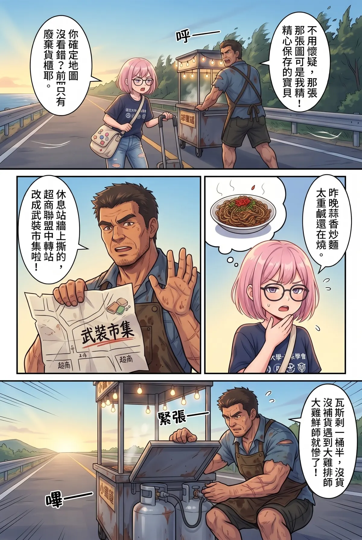 末日鐵板燒：老闆，喪屍要加辣嗎？ 第 3 集　末日鐵板燒：老闆，喪屍要加辣嗎？ - 第三章：過氣部落客的美食雷達 第 3 頁