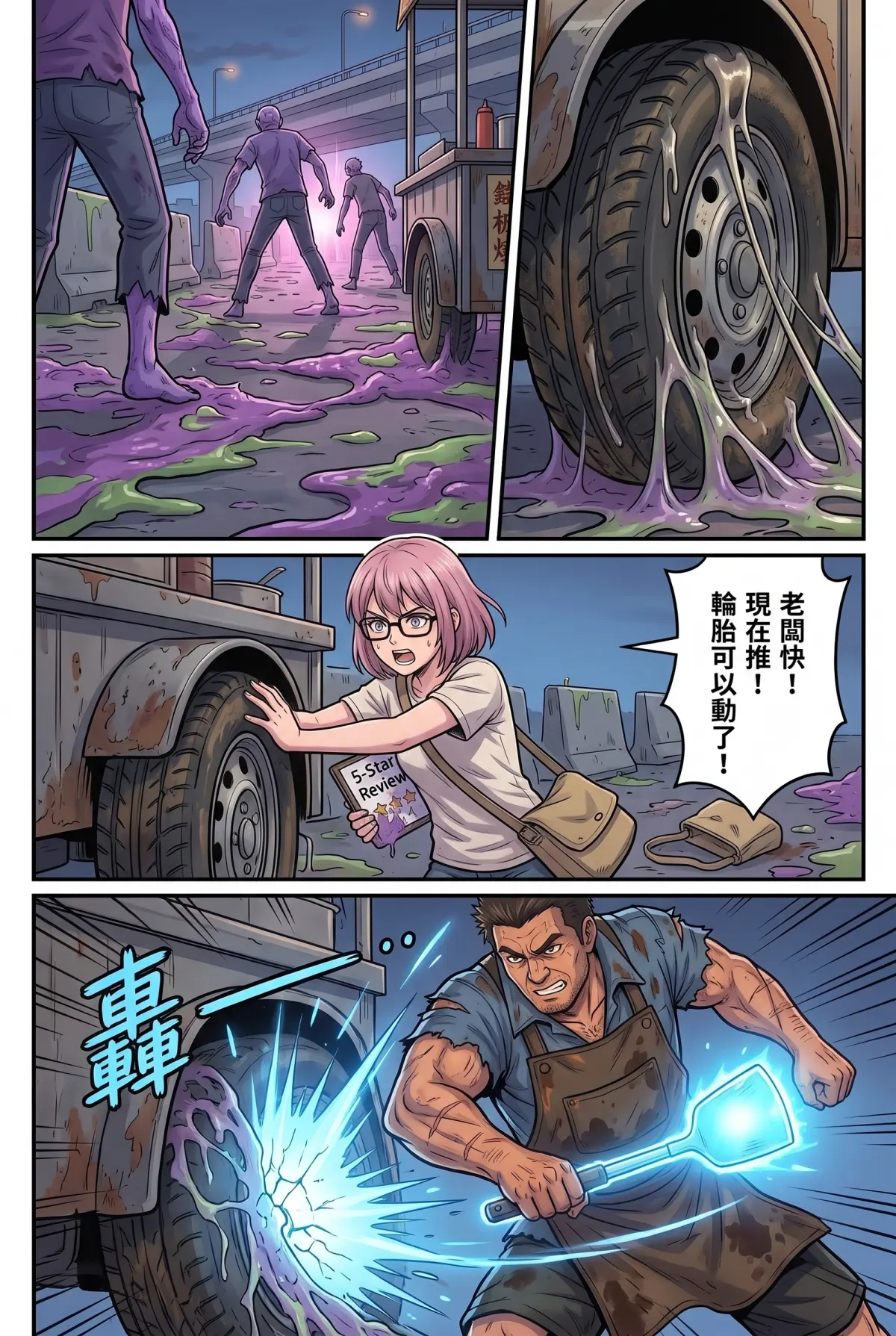 末日鐵板燒：老闆，喪屍要加辣嗎？ 第 4 集　末日鐵板燒：老闆，喪屍要加辣嗎？ - 第四章：偶像的螢光棒求救信號 第 12 頁