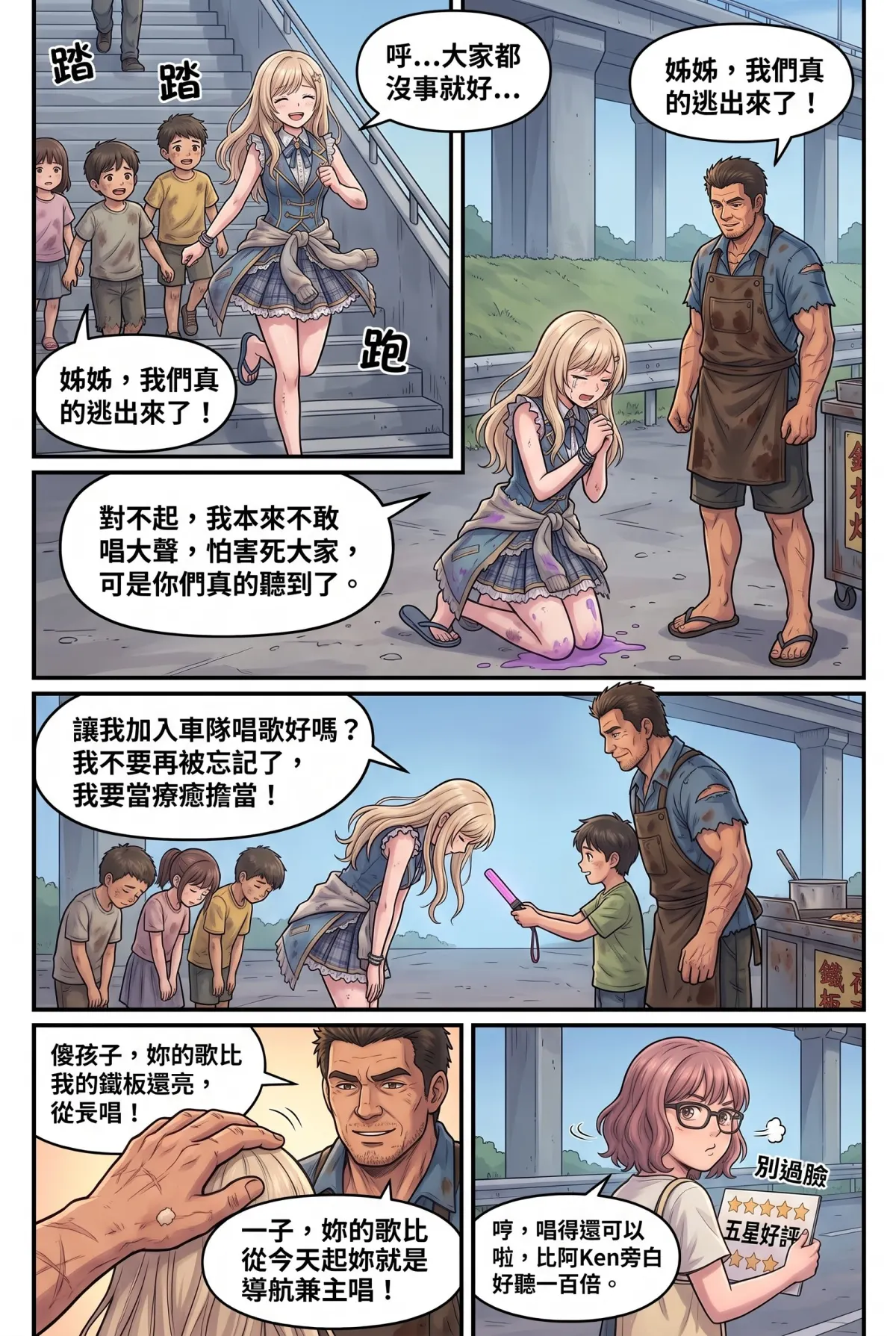 末日鐵板燒：老闆，喪屍要加辣嗎？ 第 4 集　末日鐵板燒：老闆，喪屍要加辣嗎？ - 第四章：偶像的螢光棒求救信號 第 15 頁