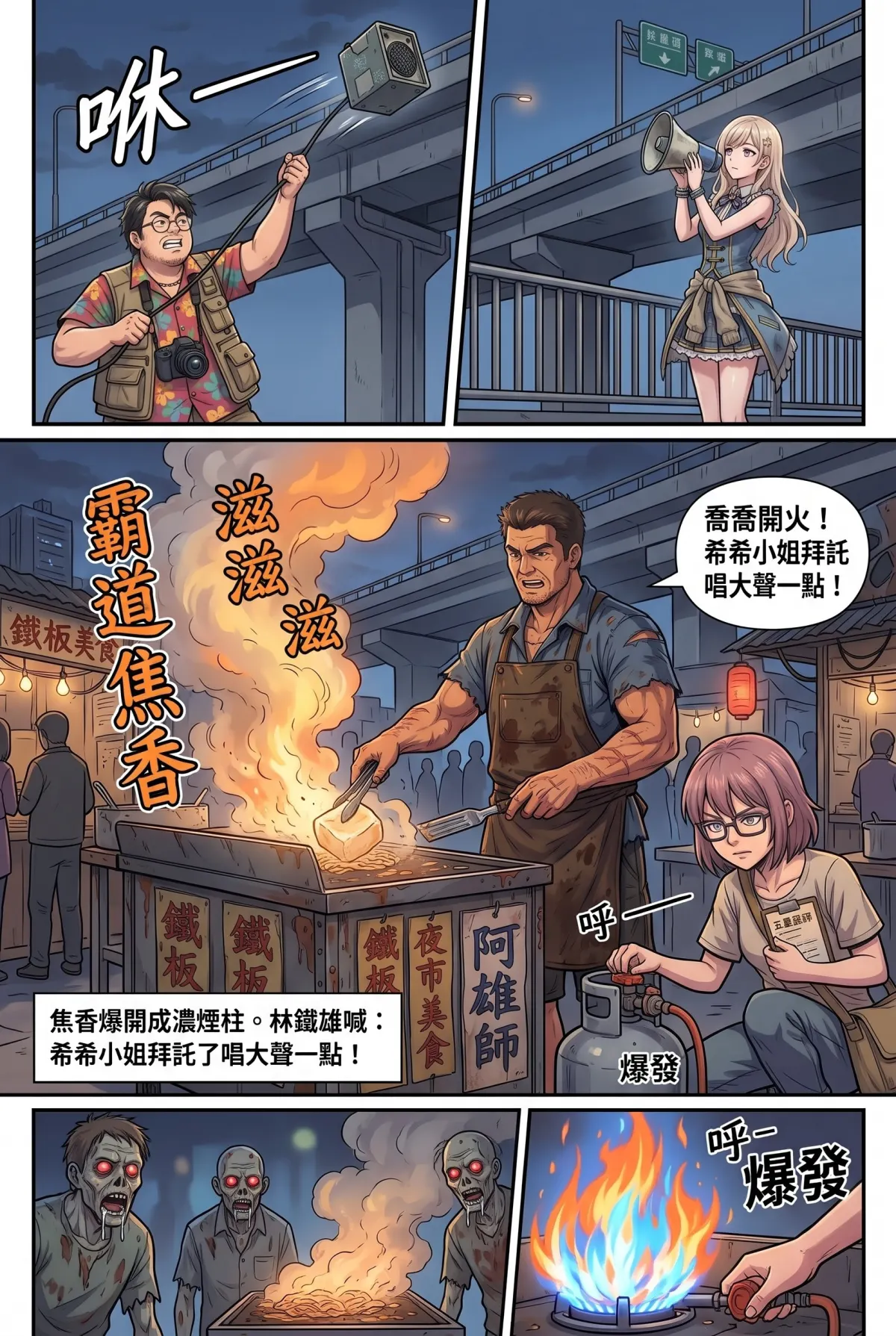 末日鐵板燒：老闆，喪屍要加辣嗎？ 第 4 集　末日鐵板燒：老闆，喪屍要加辣嗎？ - 第四章：偶像的螢光棒求救信號 第 10 頁