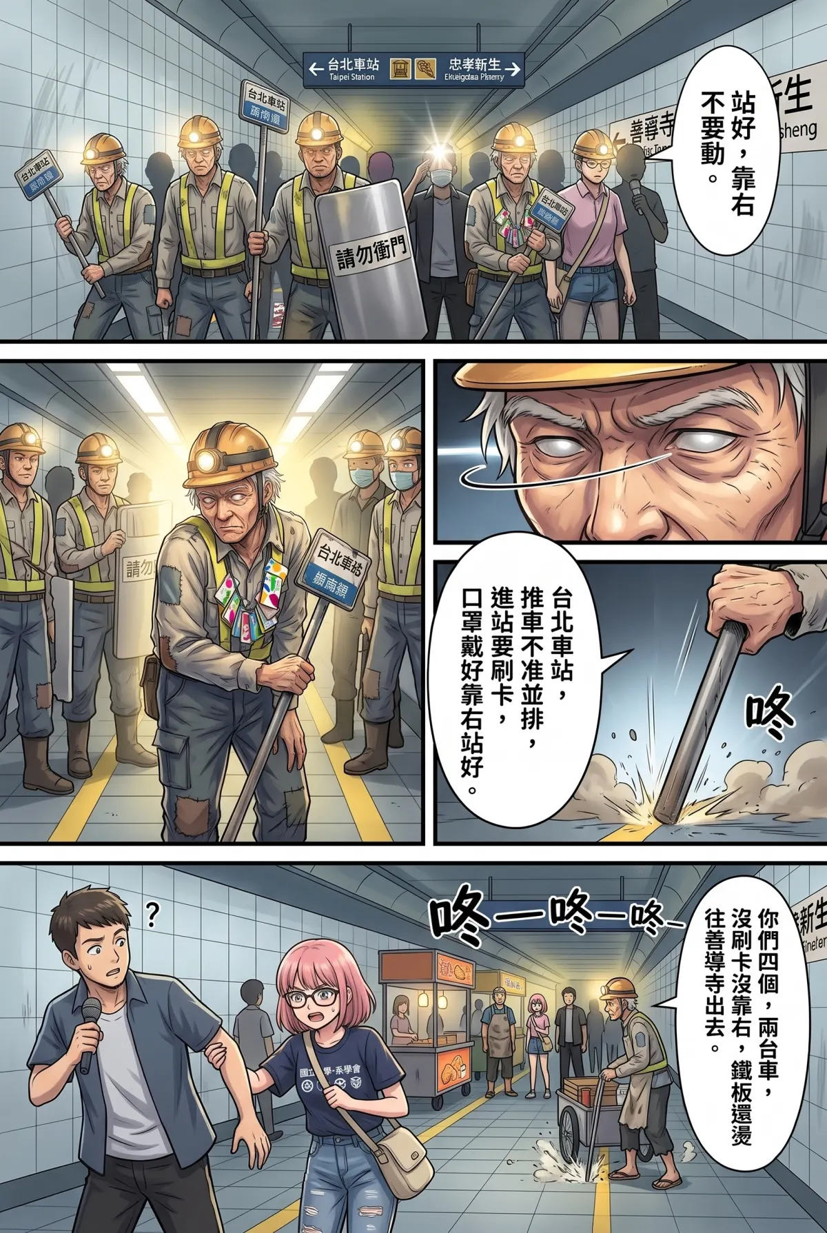 末日鐵板燒：老闆，喪屍要加辣嗎？ 第 5 集　末日鐵板燒：老闆，喪屍要加辣嗎？ - 第五章：捷運洞穴人的地下迷宮 第 7 頁