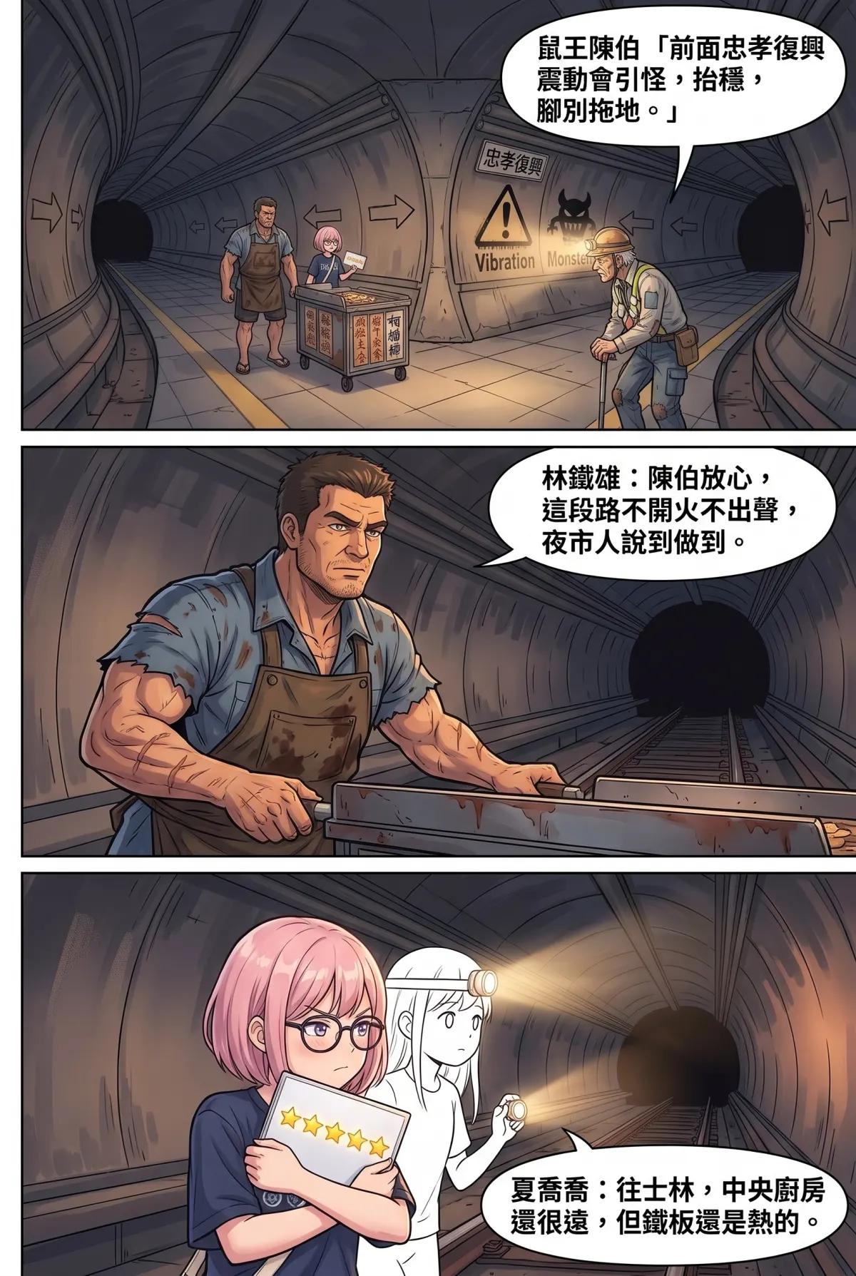末日鐵板燒：老闆，喪屍要加辣嗎？ 第 5 集　末日鐵板燒：老闆，喪屍要加辣嗎？ - 第五章：捷運洞穴人的地下迷宮 第 17 頁
