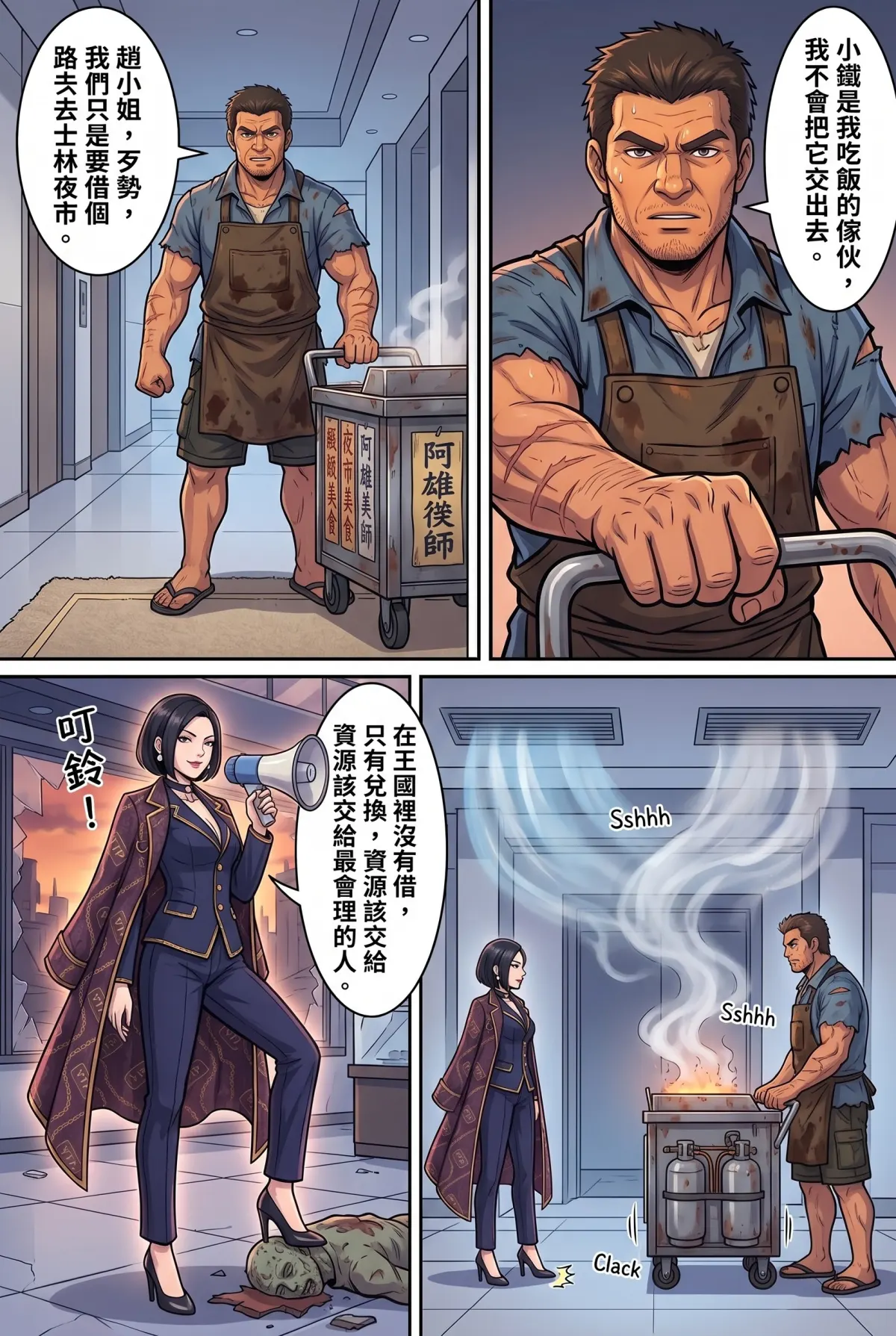 末日鐵板燒：老闆，喪屍要加辣嗎？ 第 6 集　末日鐵板燒：老闆，喪屍要加辣嗎？ - 第六章：百貨王國的會員卡戰爭 第 12 頁