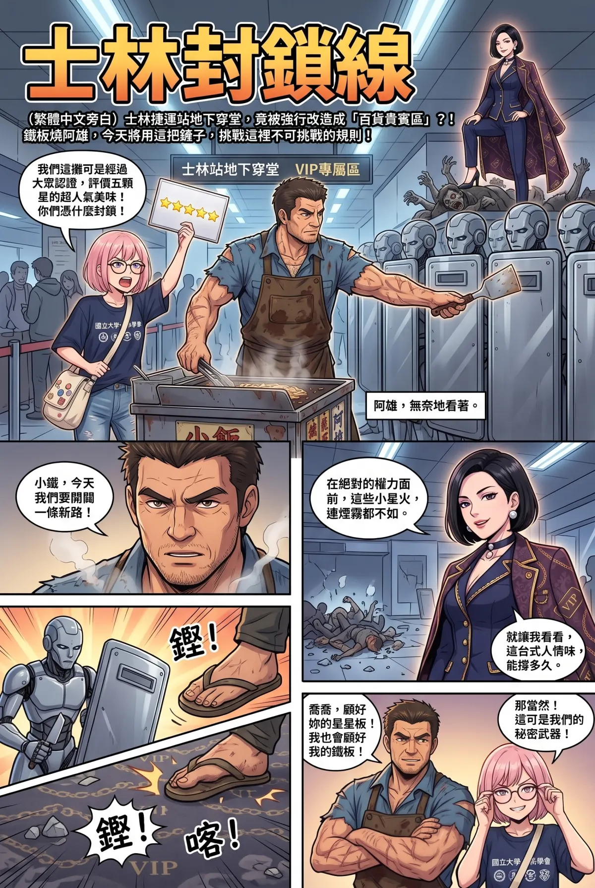 末日鐵板燒：老闆，喪屍要加辣嗎？ 第 6 集　末日鐵板燒：老闆，喪屍要加辣嗎？ - 第六章：百貨王國的會員卡戰爭 第 1 頁