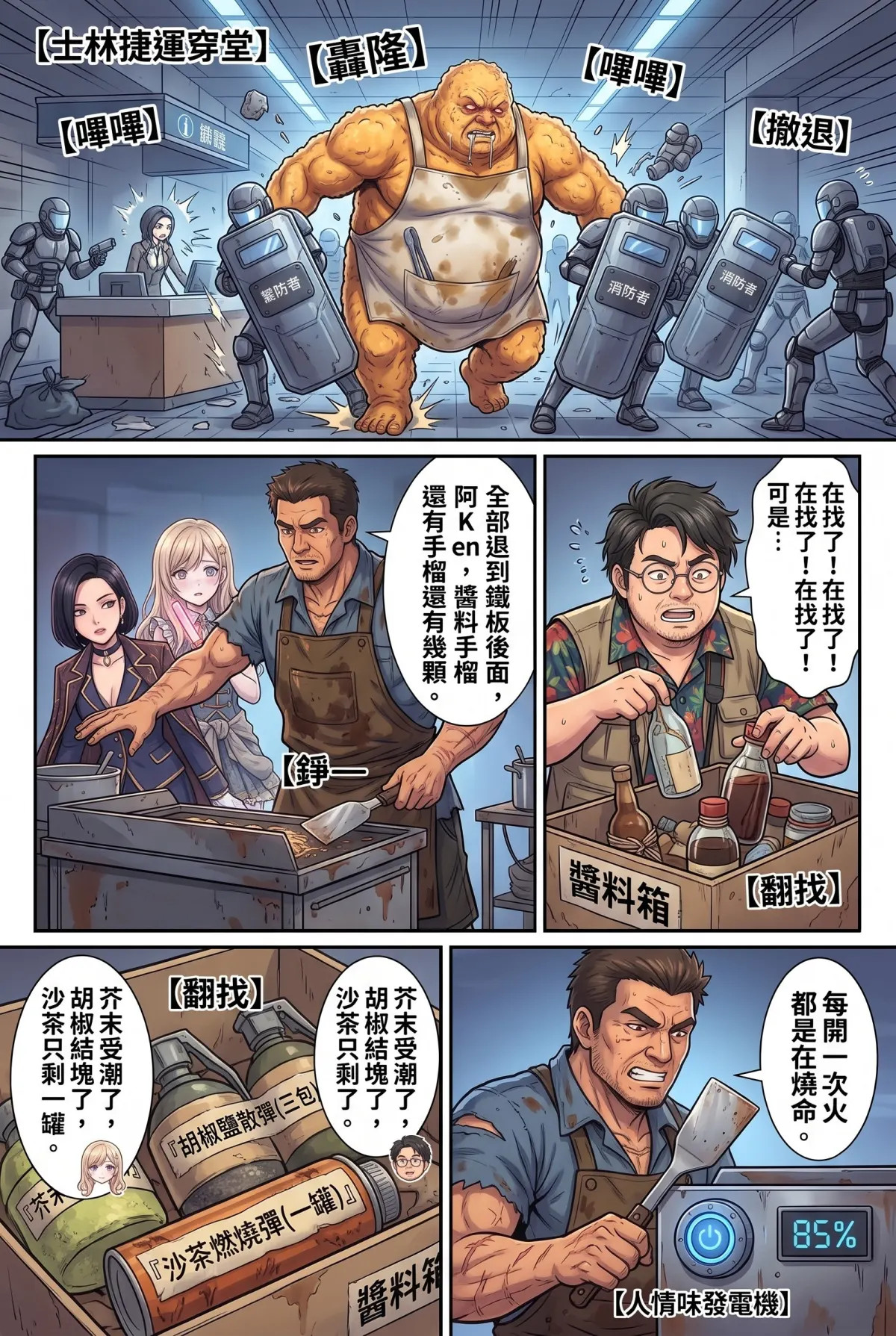 末日鐵板燒：老闆，喪屍要加辣嗎？ 第 7 集　末日鐵板燒：老闆，喪屍要加辣嗎？ - 第七章：大雞排喪屍與經濟封鎖 第 7 頁