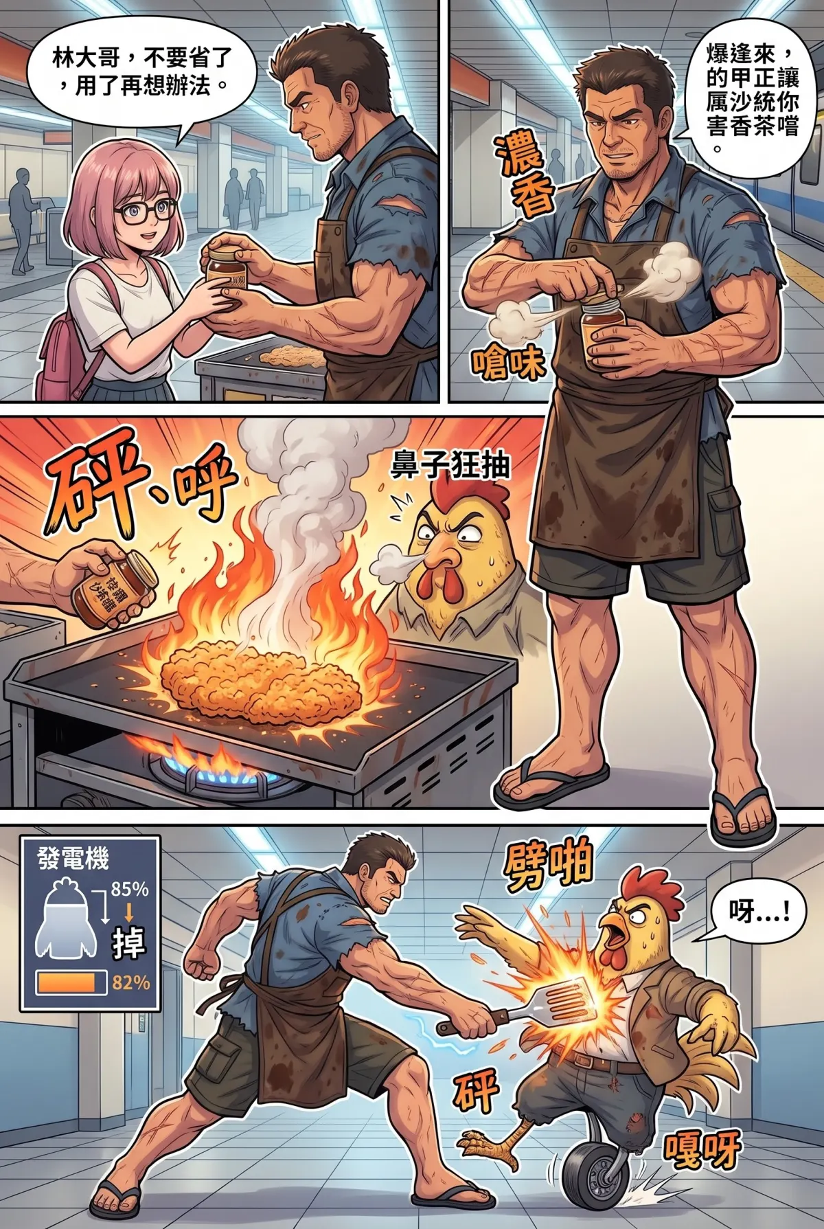 末日鐵板燒：老闆，喪屍要加辣嗎？ 第 7 集　末日鐵板燒：老闆，喪屍要加辣嗎？ - 第七章：大雞排喪屍與經濟封鎖 第 10 頁