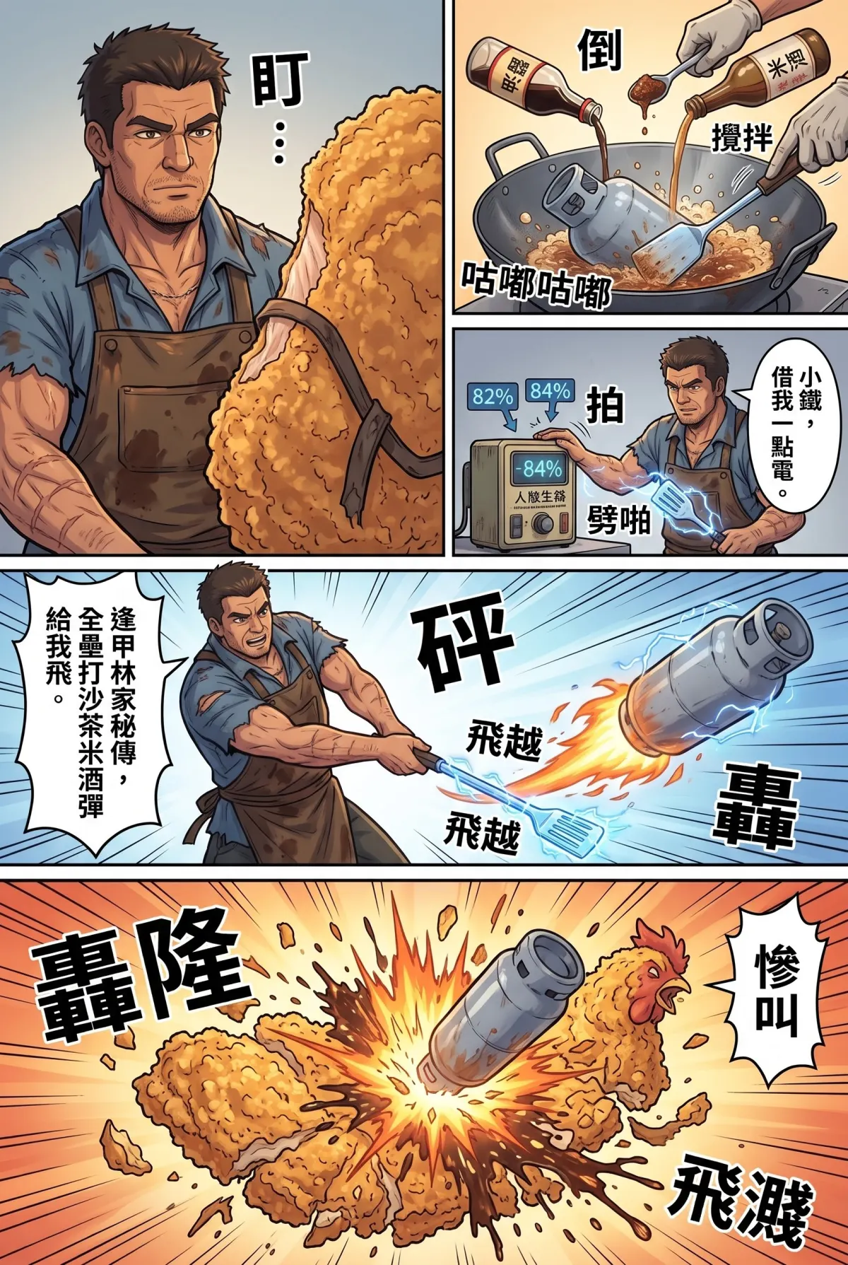 末日鐵板燒：老闆，喪屍要加辣嗎？ 第 7 集　末日鐵板燒：老闆，喪屍要加辣嗎？ - 第七章：大雞排喪屍與經濟封鎖 第 14 頁