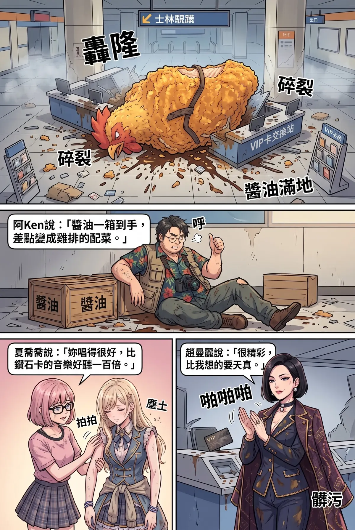 末日鐵板燒：老闆，喪屍要加辣嗎？ 第 7 集　末日鐵板燒：老闆，喪屍要加辣嗎？ - 第七章：大雞排喪屍與經濟封鎖 第 15 頁