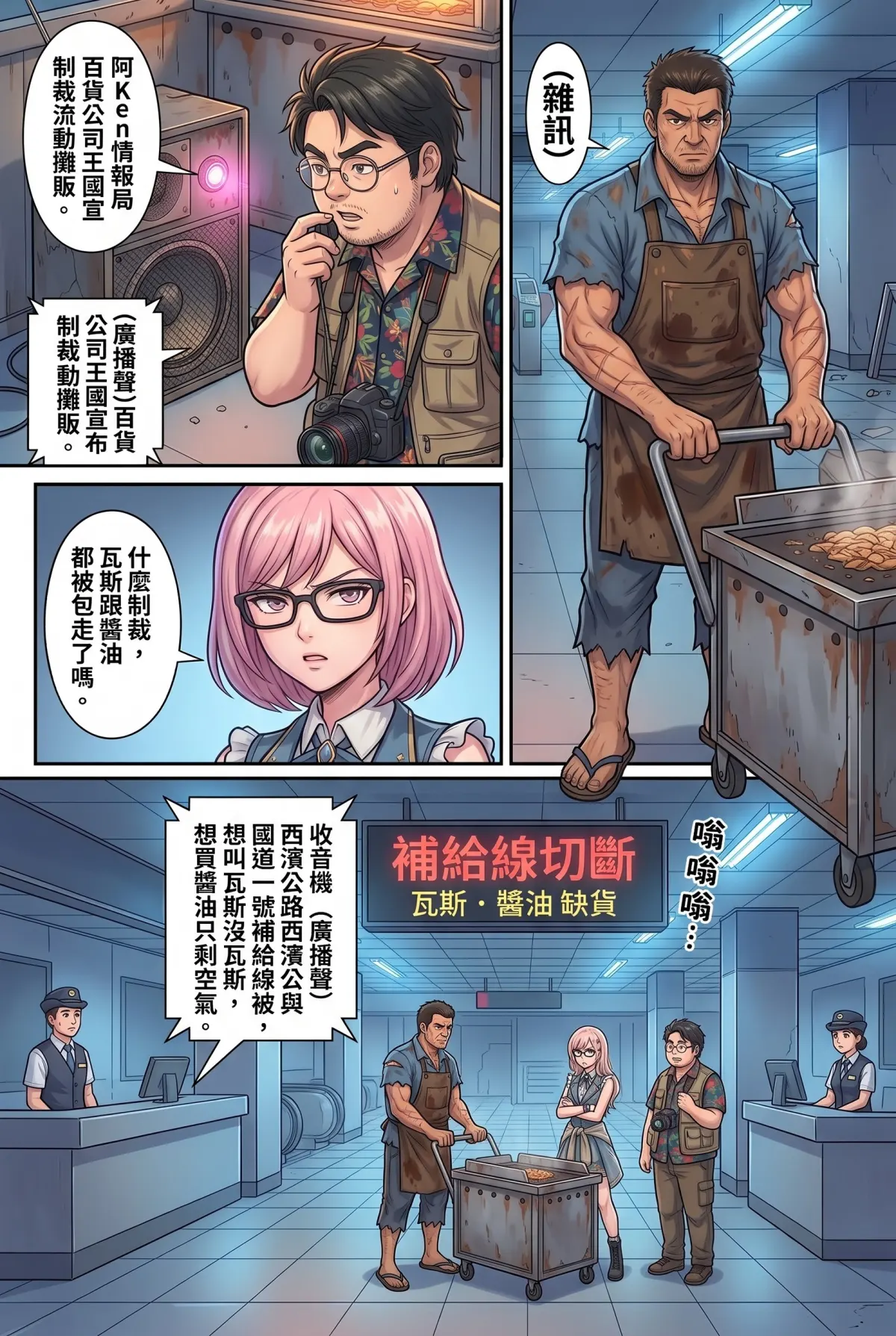 末日鐵板燒：老闆，喪屍要加辣嗎？ 第 7 集　末日鐵板燒：老闆，喪屍要加辣嗎？ - 第七章：大雞排喪屍與經濟封鎖 第 3 頁