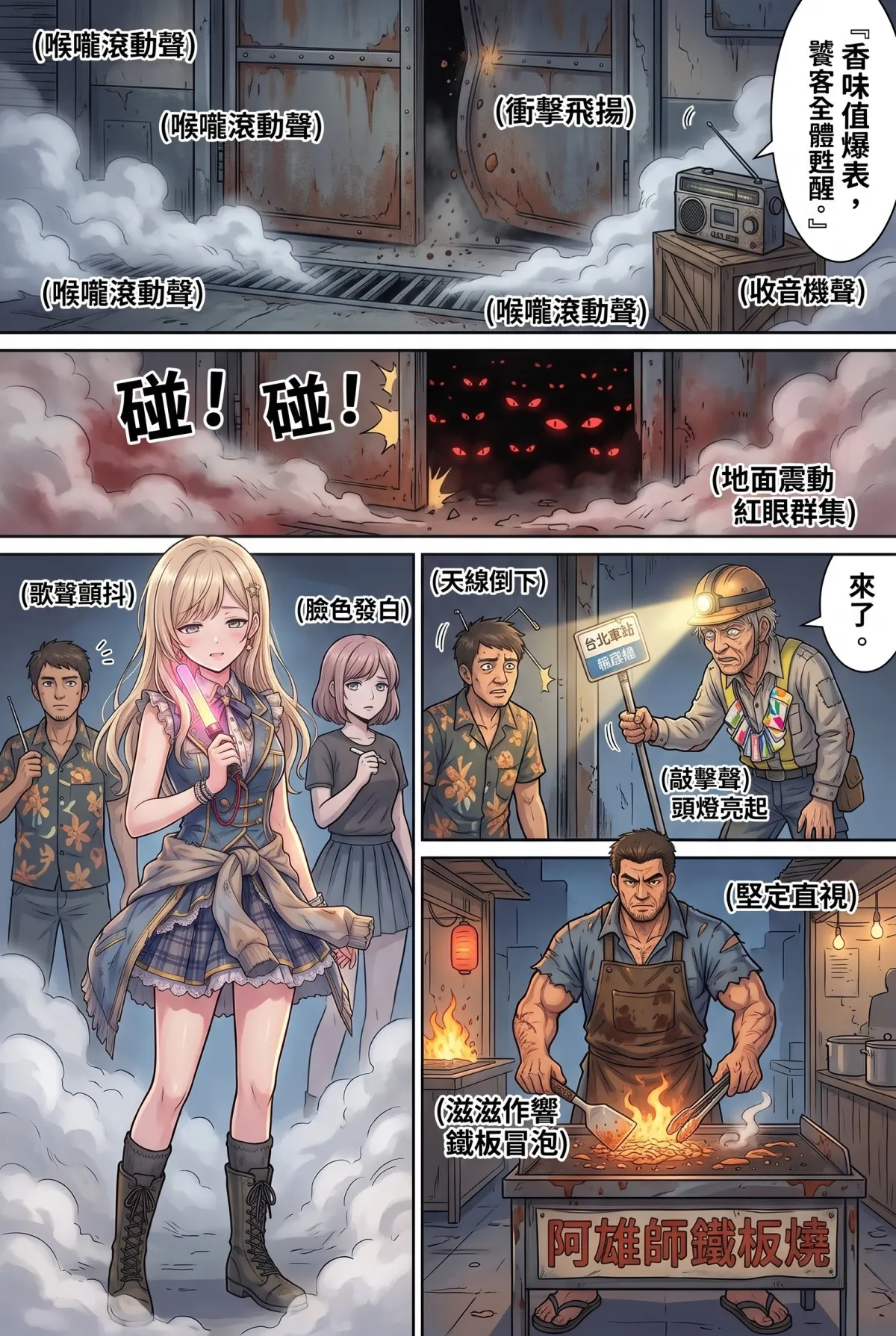 末日鐵板燒：老闆，喪屍要加辣嗎？ 第 8 集　末日鐵板燒：老闆，喪屍要加辣嗎？ - 第八章：高雄瑞豐的最後霓虹 第 18 頁