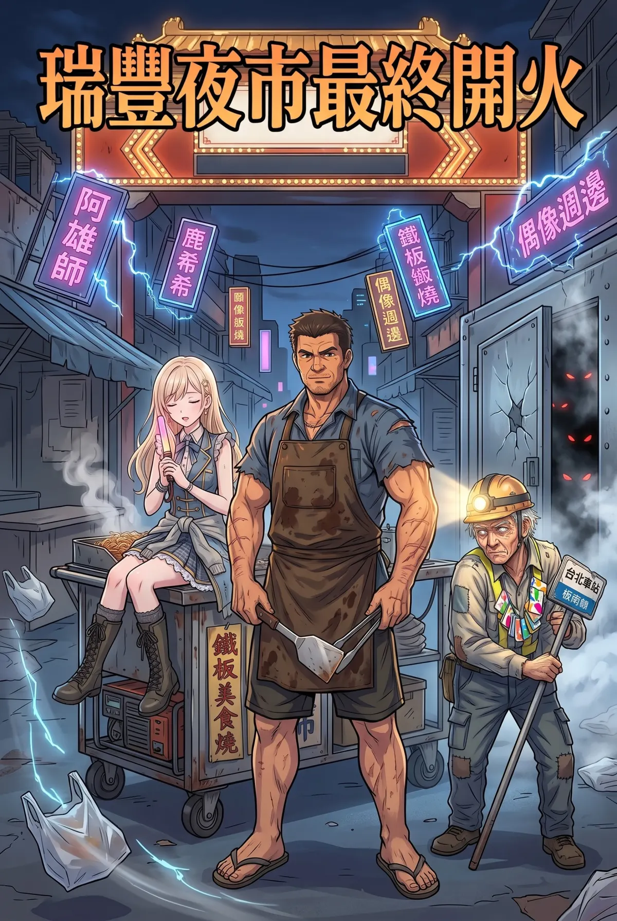末日鐵板燒：老闆，喪屍要加辣嗎？ 第 8 集　末日鐵板燒：老闆，喪屍要加辣嗎？ - 第八章：高雄瑞豐的最後霓虹 第 1 頁