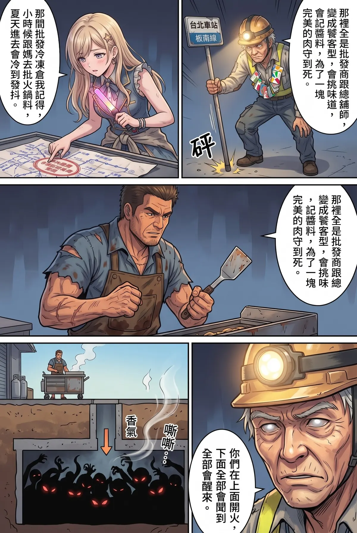 末日鐵板燒：老闆，喪屍要加辣嗎？ 第 8 集　末日鐵板燒：老闆，喪屍要加辣嗎？ - 第八章：高雄瑞豐的最後霓虹 第 11 頁