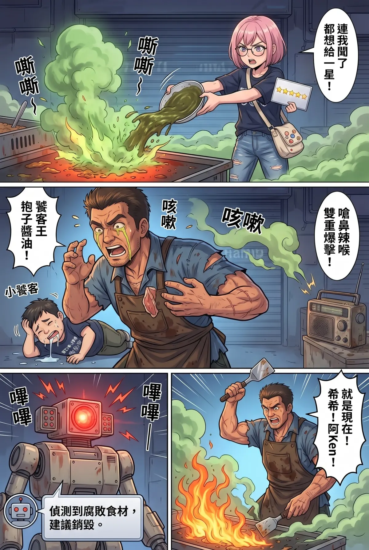 末日鐵板燒：老闆，喪屍要加辣嗎？ 第 9 集　末日鐵板燒：老闆，喪屍要加辣嗎？ - 第九章：中央廚房争夺戰 第 13 頁