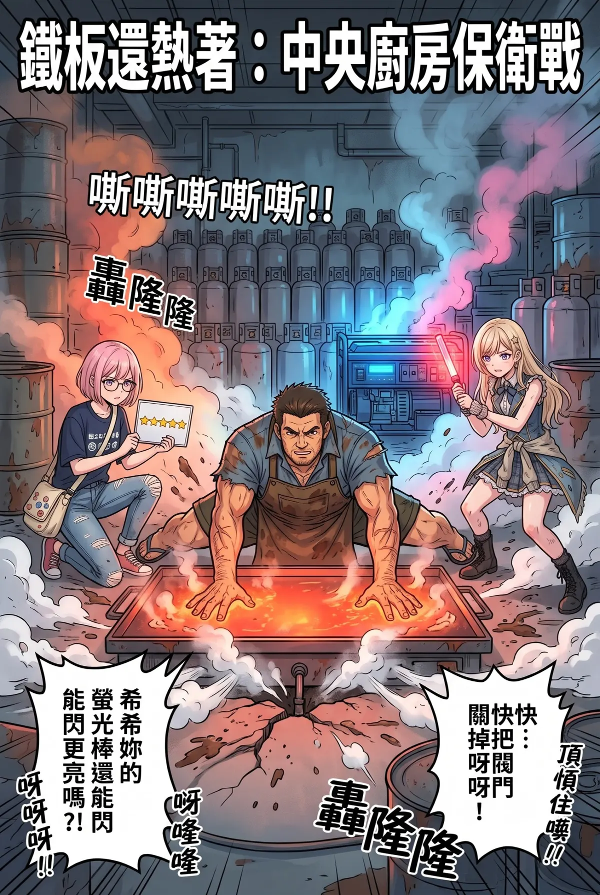 末日鐵板燒：老闆，喪屍要加辣嗎？ 第 10 集　末日鐵板燒：老闆，喪屍要加辣嗎？ - 第十章：鐵板還熱著，人就還活著 第 1 頁