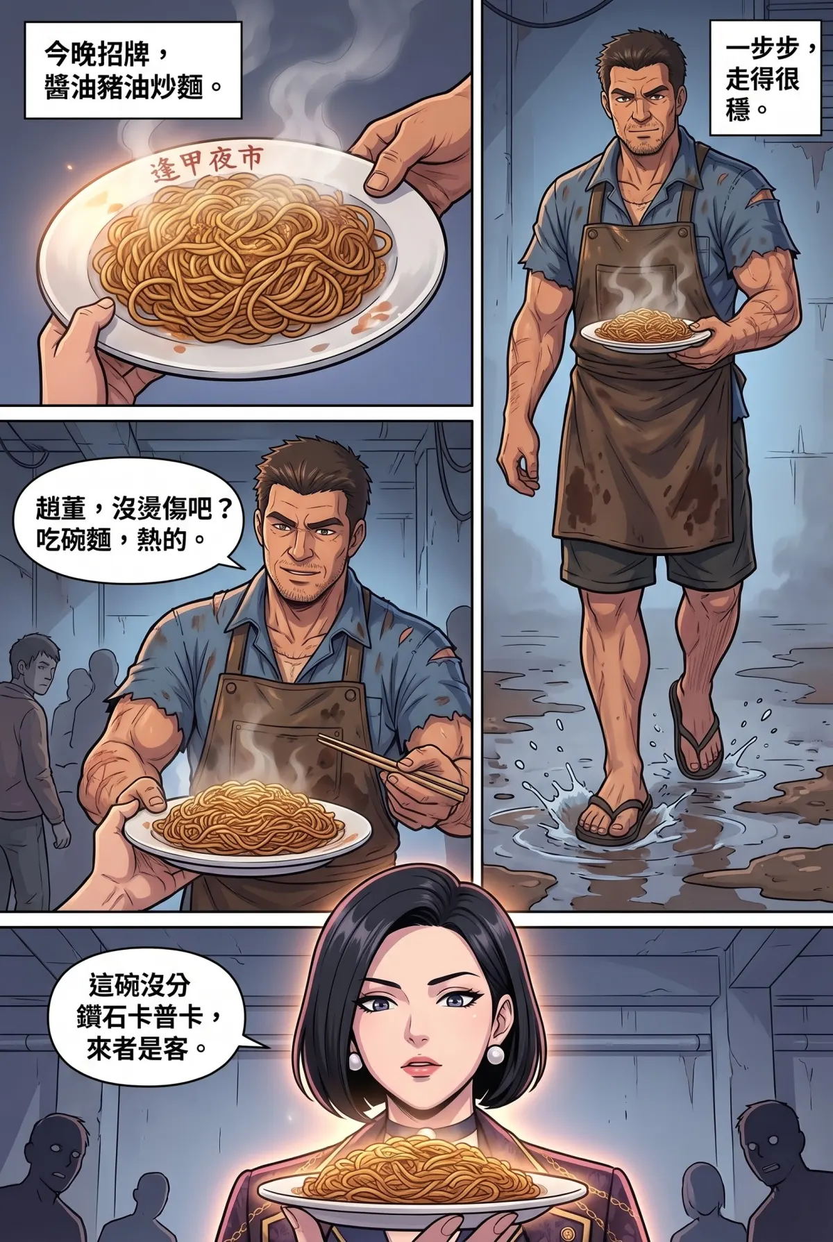 末日鐵板燒：老闆，喪屍要加辣嗎？ 第 10 集　末日鐵板燒：老闆，喪屍要加辣嗎？ - 第十章：鐵板還熱著，人就還活著 第 13 頁