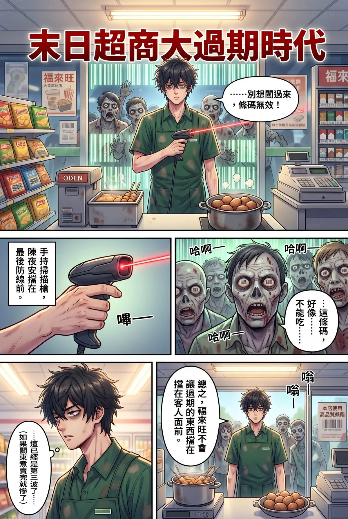 歡迎光臨末日堡壘：大夜班店員的過期食品求生指南 第 1 集　歡迎光臨末日堡壘：大夜班店員的過期食品求生指南 - 歡迎光臨，地獄大夜班 第 1 頁