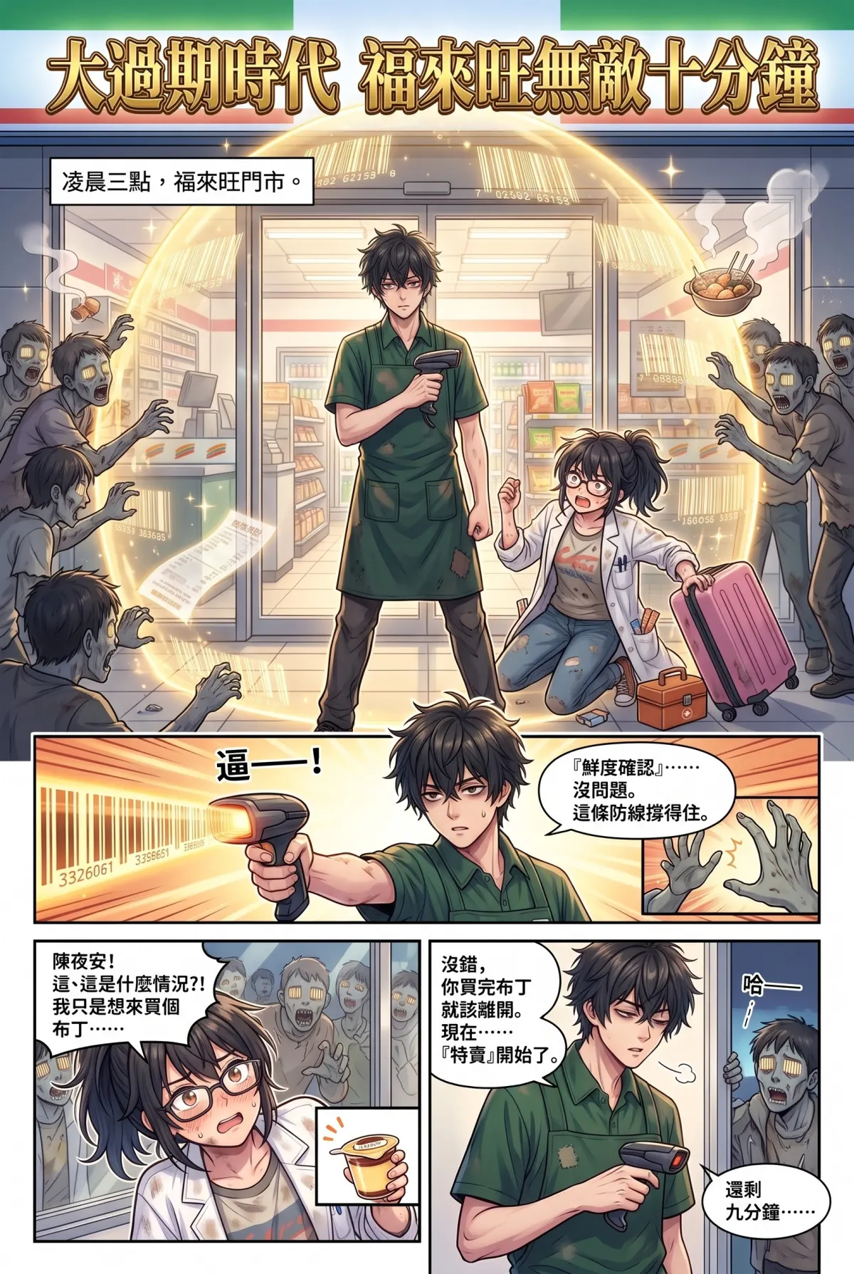 歡迎光臨末日堡壘：大夜班店員的過期食品求生指南 第 2 集　歡迎光臨末日堡壘：大夜班店員的過期食品求生指南 - 鑽石級會員與廢柴醫學生 第 1 頁