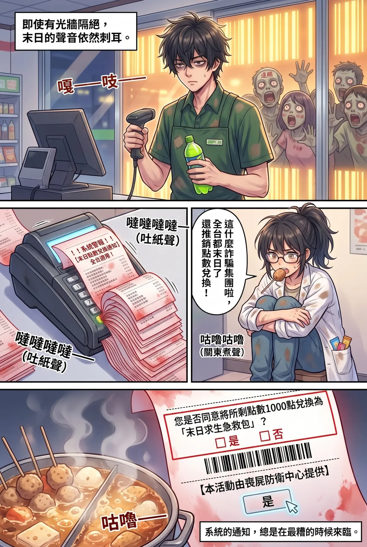 歡迎光臨末日堡壘：大夜班店員的過期食品求生指南 第 3 集　歡迎光臨末日堡壘：大夜班店員的過期食品求生指南 - 旺旺早安，你的業績地獄 第 2 頁