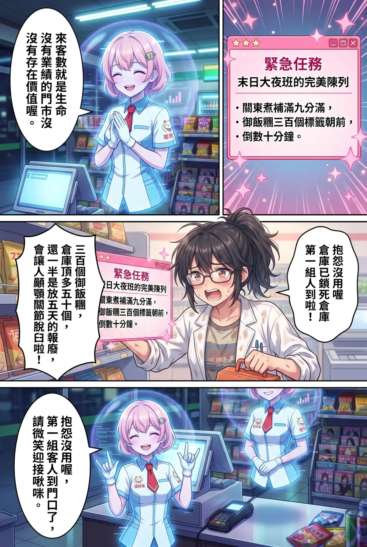 歡迎光臨末日堡壘：大夜班店員的過期食品求生指南 第 3 集　歡迎光臨末日堡壘：大夜班店員的過期食品求生指南 - 旺旺早安，你的業績地獄 第 8 頁