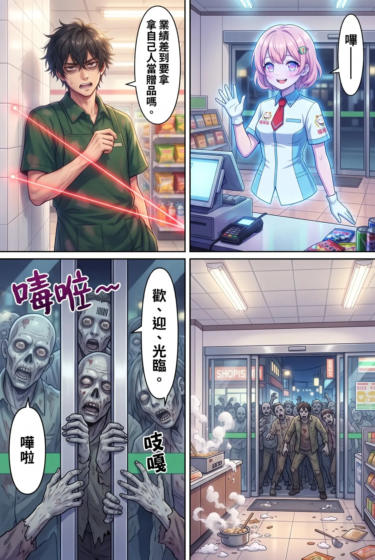 歡迎光臨末日堡壘：大夜班店員的過期食品求生指南 第 6 集　歡迎光臨末日堡壘：大夜班店員的過期食品求生指南 - 微波爐雷射砲與發票戰爭 第 7 頁