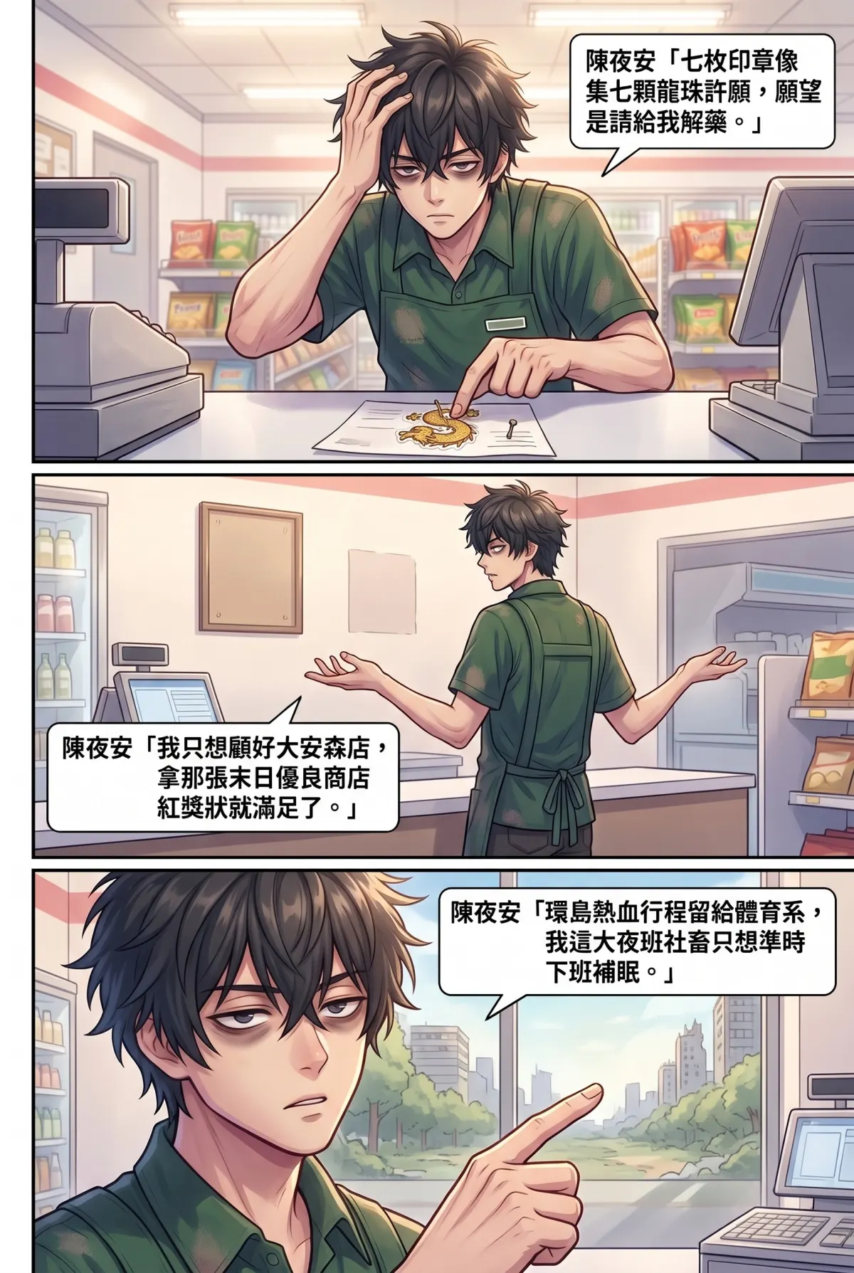 歡迎光臨末日堡壘：大夜班店員的過期食品求生指南 第 7 集　歡迎光臨末日堡壘：大夜班店員的過期食品求生指南 - 環島集章，啟程 第 9 頁