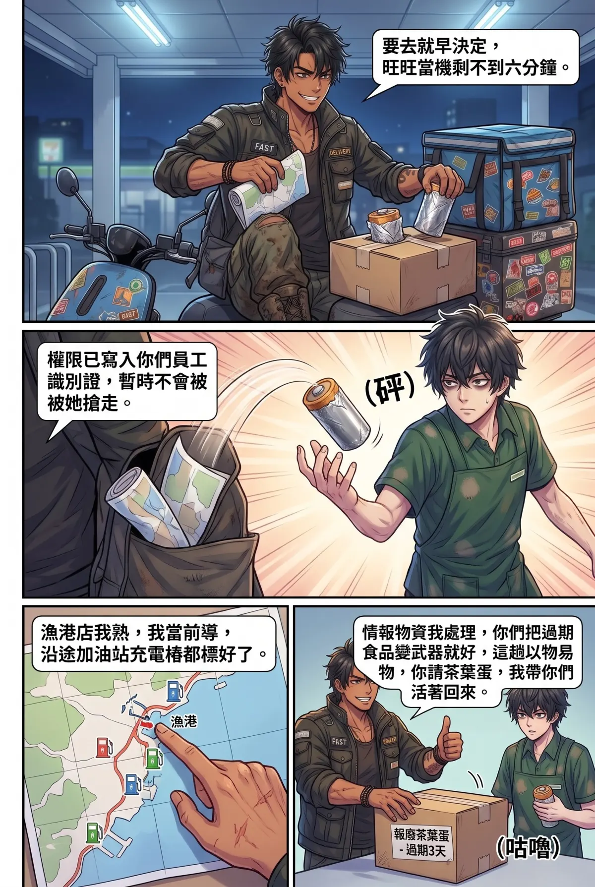 歡迎光臨末日堡壘：大夜班店員的過期食品求生指南 第 7 集　歡迎光臨末日堡壘：大夜班店員的過期食品求生指南 - 環島集章，啟程 第 12 頁