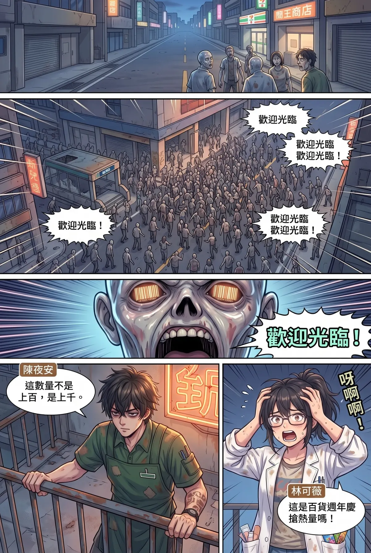 歡迎光臨末日堡壘：大夜班店員的過期食品求生指南 第 9 集　歡迎光臨末日堡壘：大夜班店員的過期食品求生指南 - 全台大促銷，最終歡迎光臨 第 7 頁