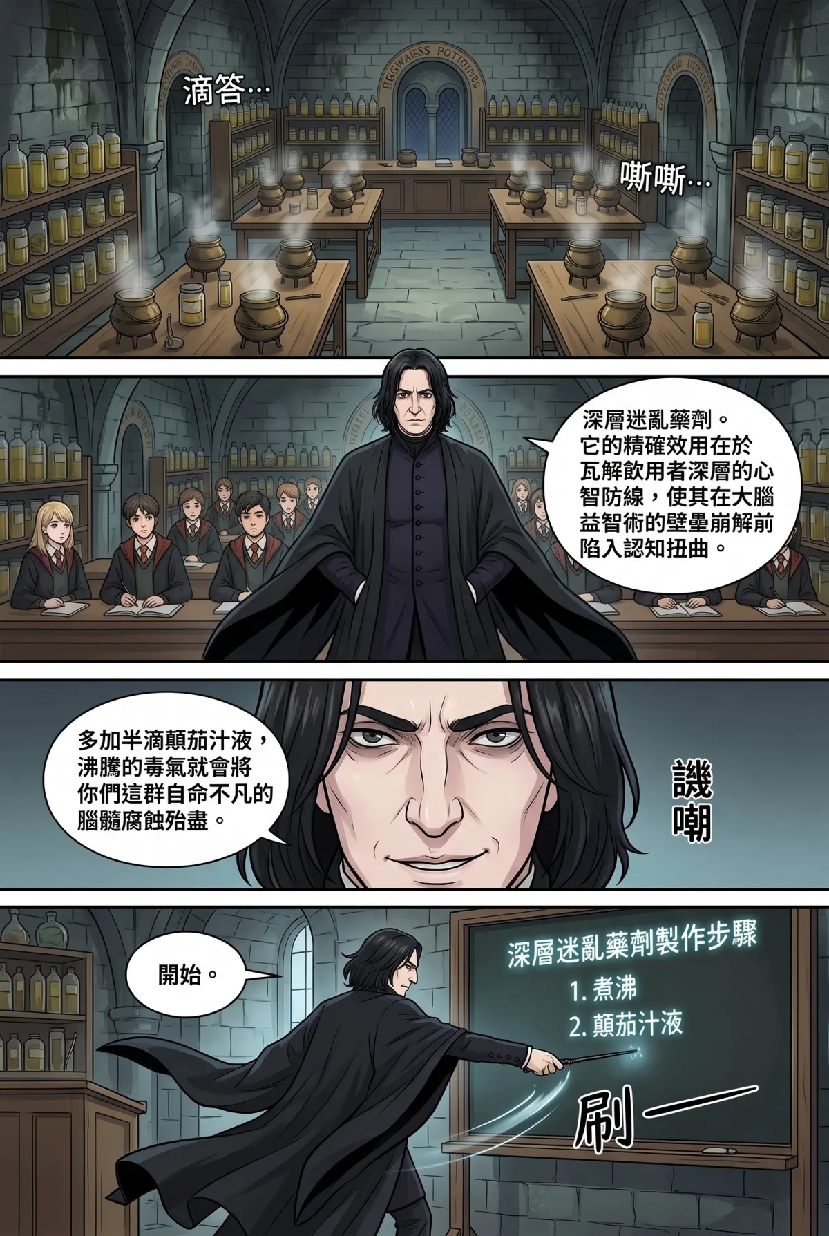 白金荊棘 史萊特林的大小姐 第 3 集　白金荊棘 - 第三章：沸騰魔藥與裂隙 第 2 頁