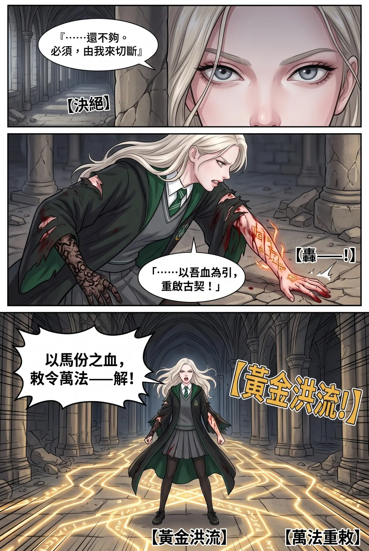 白金荊棘 史萊特林的大小姐 第 9 集　白金荊棘 - 第九章：烈火焚城與白金殉道 第 7 頁