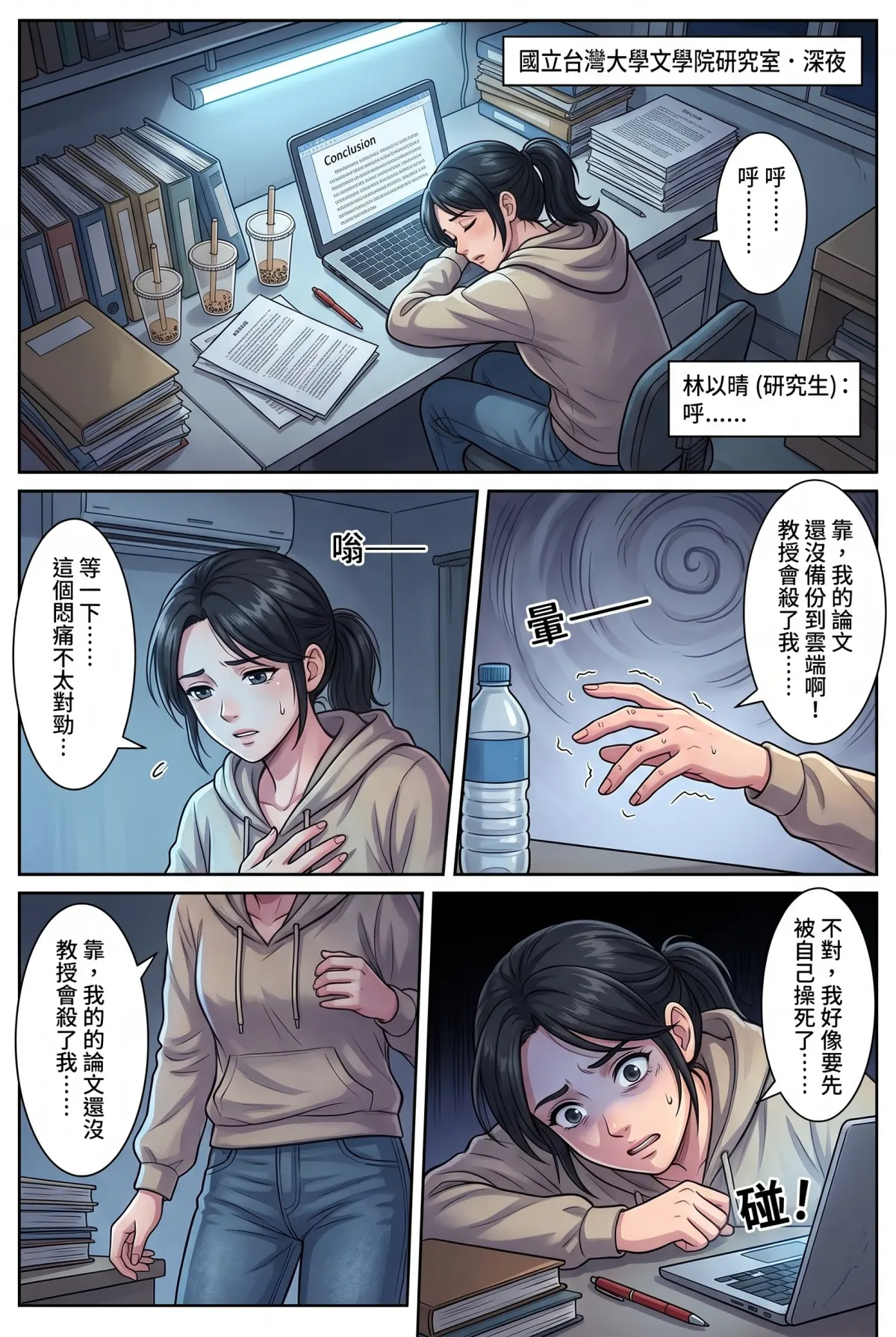 女爵大人，妳的紅茶又忘了加糖 第 1 集　女爵大人，妳的紅茶又忘了加糖 - 第一章：論文猝死與漏風古堡的面試 第 2 頁