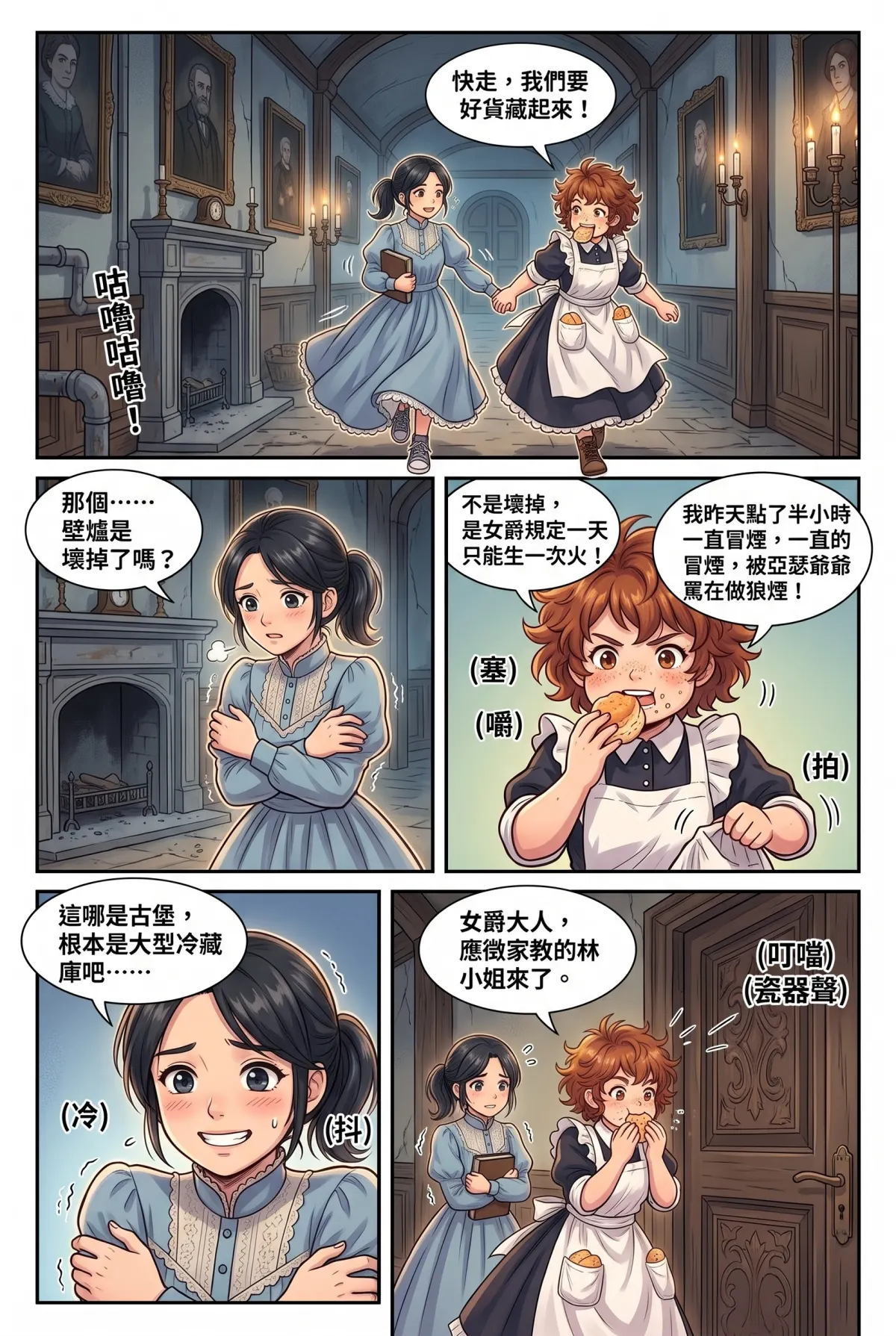 女爵大人，妳的紅茶又忘了加糖 第 1 集　女爵大人，妳的紅茶又忘了加糖 - 第一章：論文猝死與漏風古堡的面試 第 7 頁