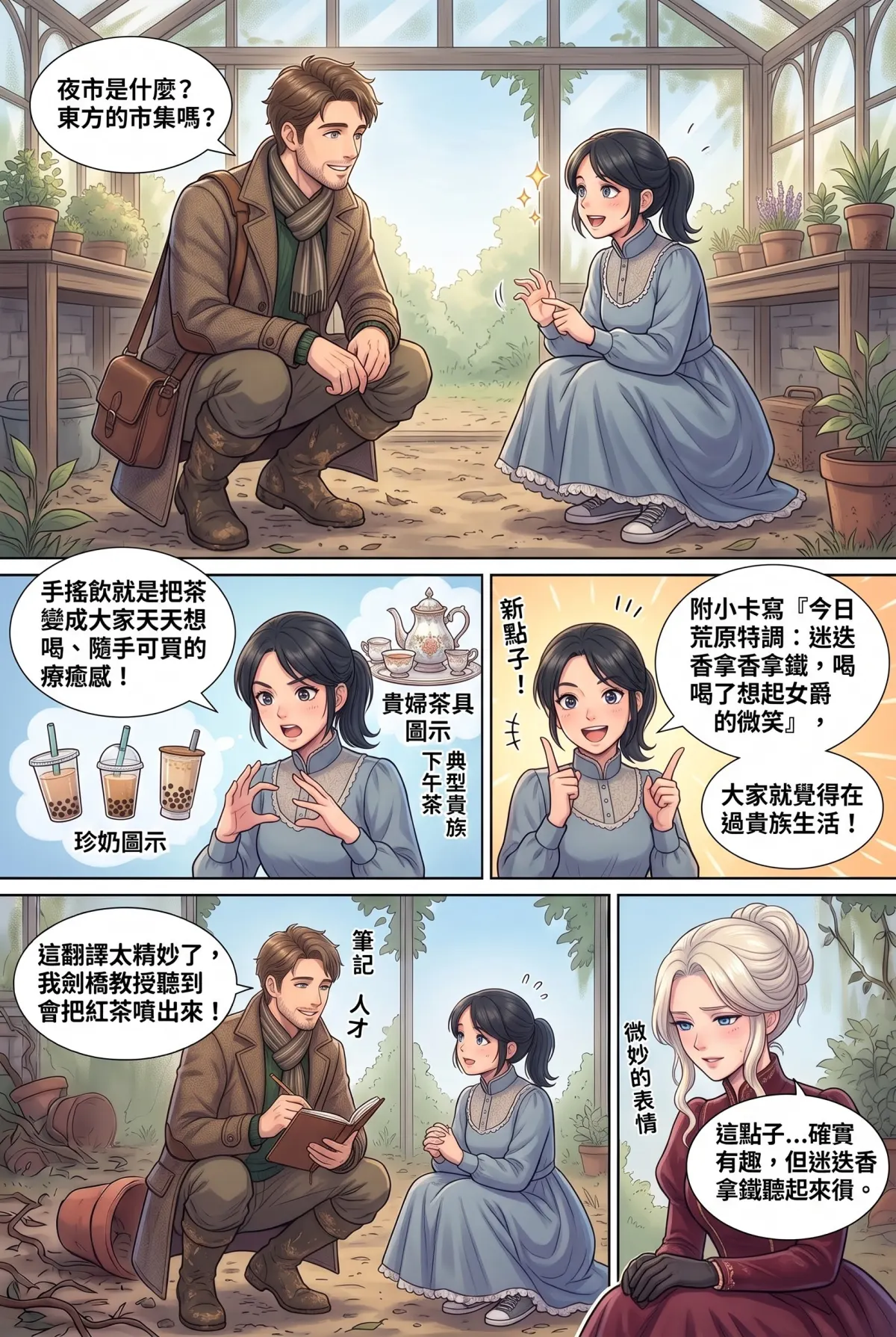 女爵大人，妳的紅茶又忘了加糖 第 4 集　女爵大人，妳的紅茶又忘了加糖 - 第四章：溫室、書信與獸醫先生 第 9 頁