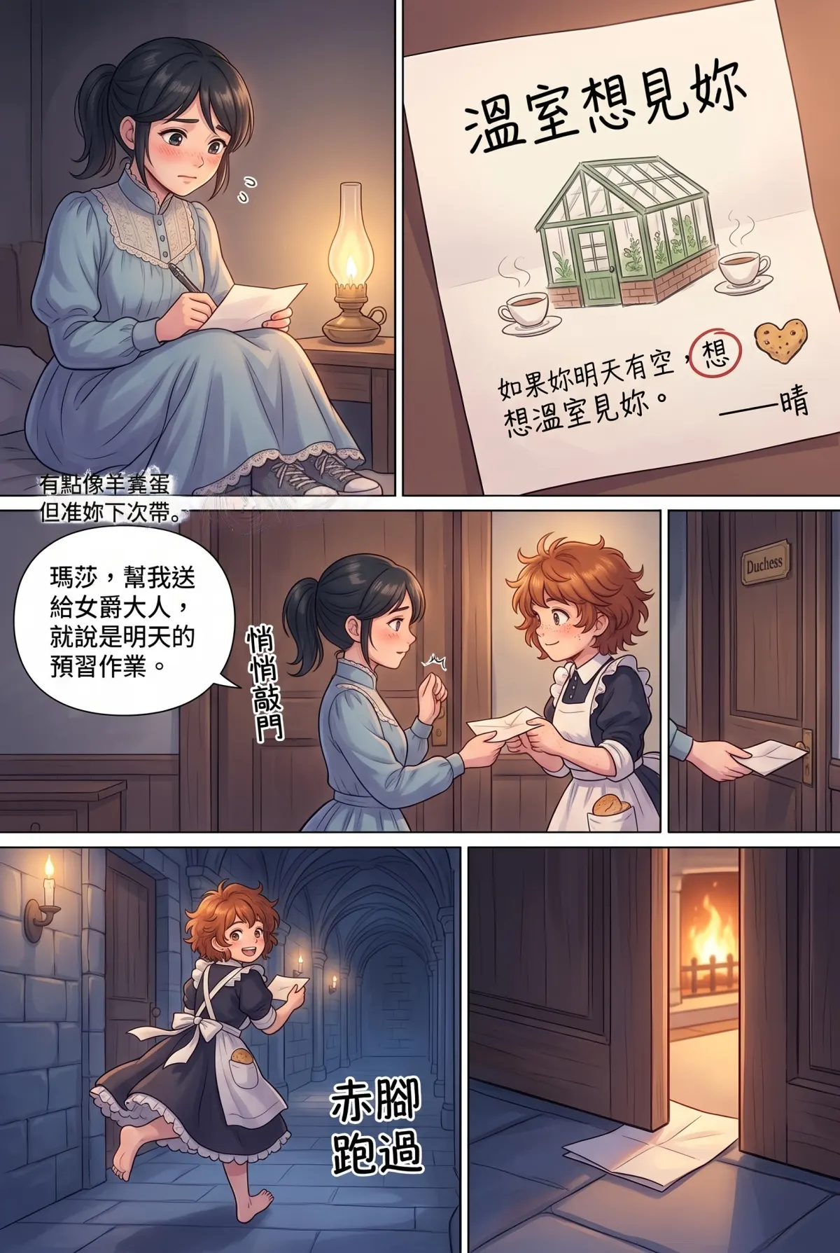 女爵大人，妳的紅茶又忘了加糖 第 4 集　女爵大人，妳的紅茶又忘了加糖 - 第四章：溫室、書信與獸醫先生 第 17 頁