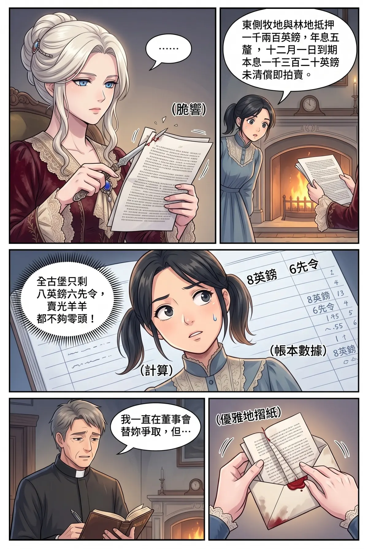 女爵大人，妳的紅茶又忘了加糖 第 5 集　女爵大人，妳的紅茶又忘了加糖 - 第五章：銀行來信與紡織大亨的陰影 第 6 頁