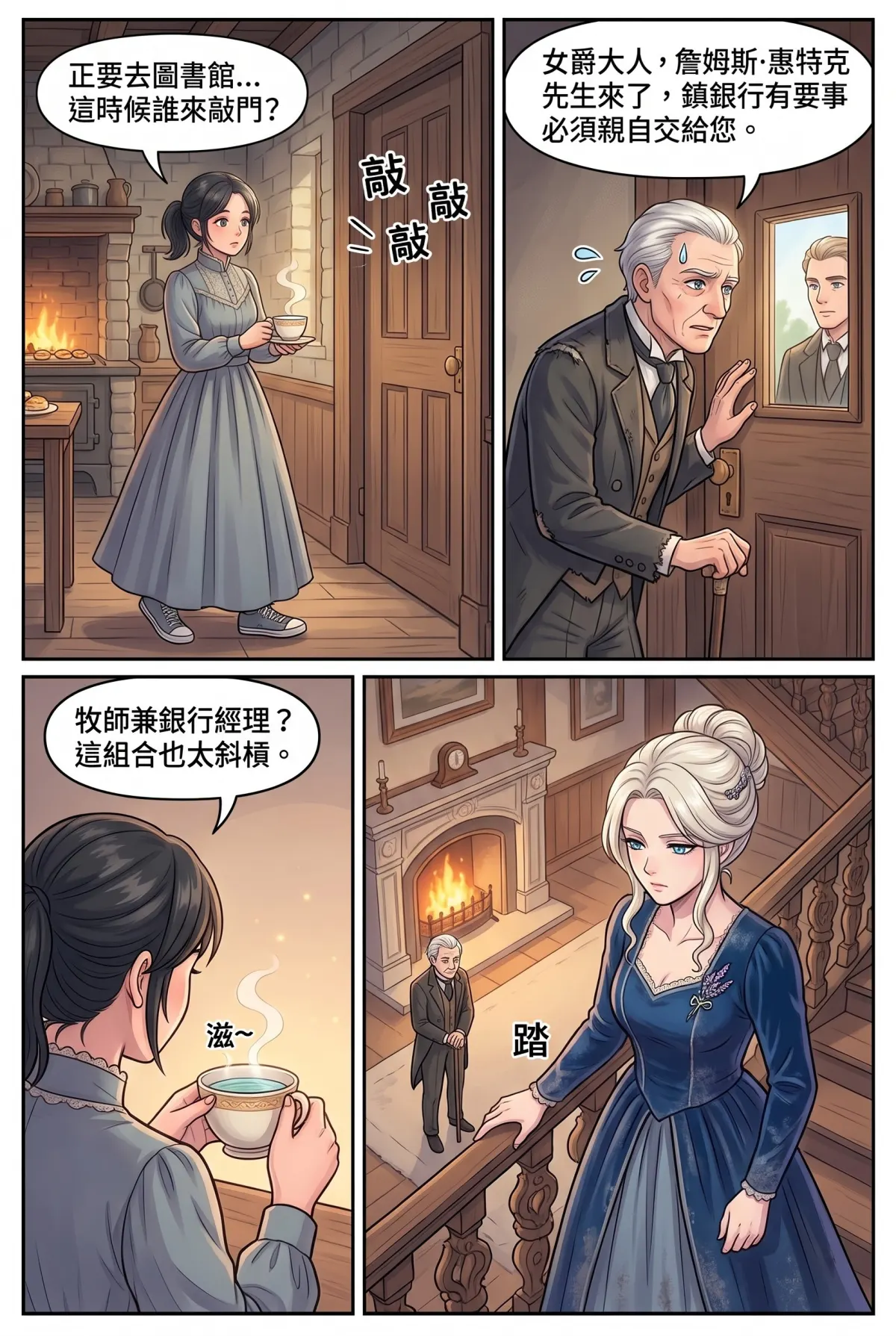 女爵大人，妳的紅茶又忘了加糖 第 5 集　女爵大人，妳的紅茶又忘了加糖 - 第五章：銀行來信與紡織大亨的陰影 第 4 頁