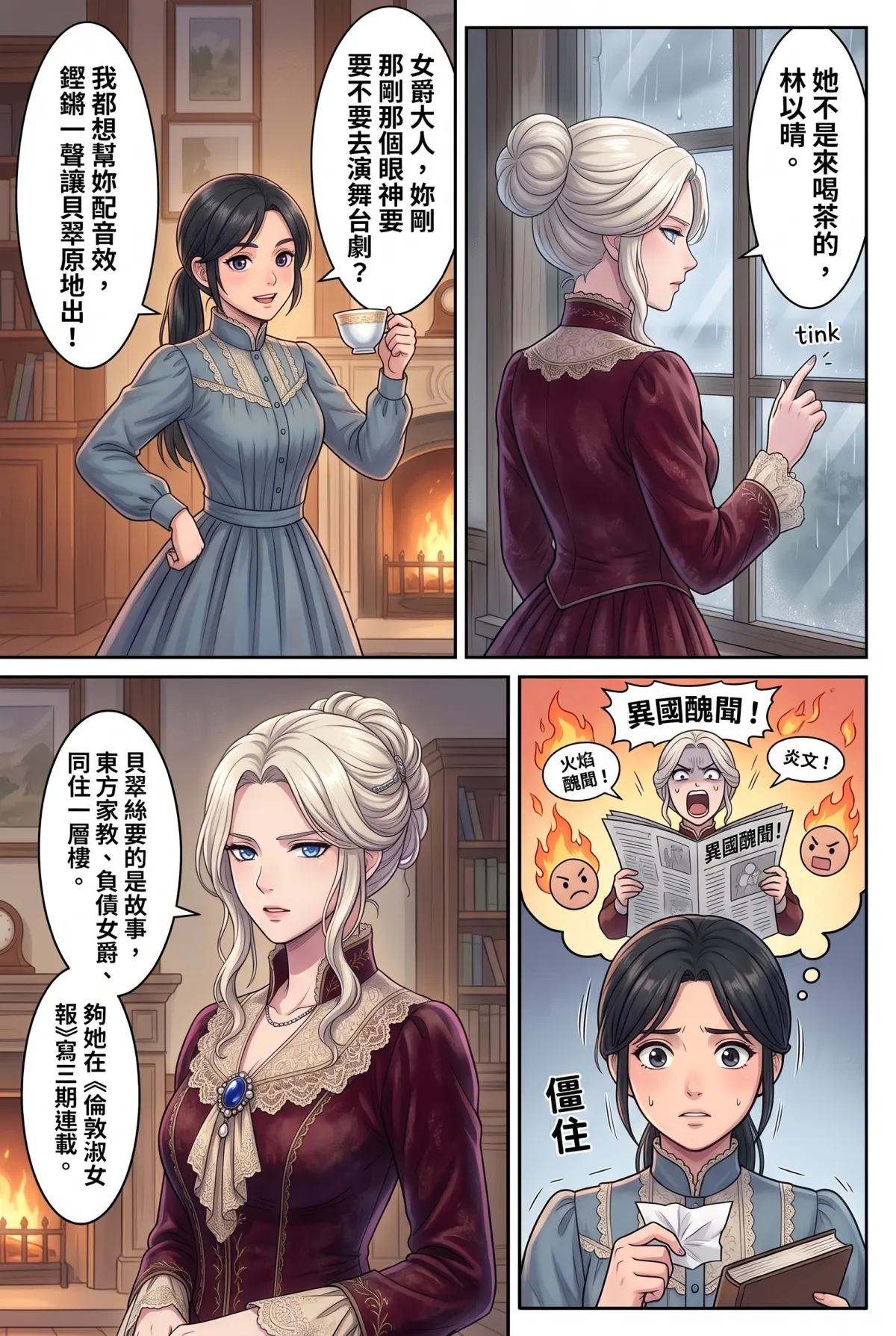 女爵大人，妳的紅茶又忘了加糖 第 9 集　女爵大人，妳的紅茶又忘了加糖 - 第九章：閣樓帳本與瑪莎的偷聽 第 3 頁