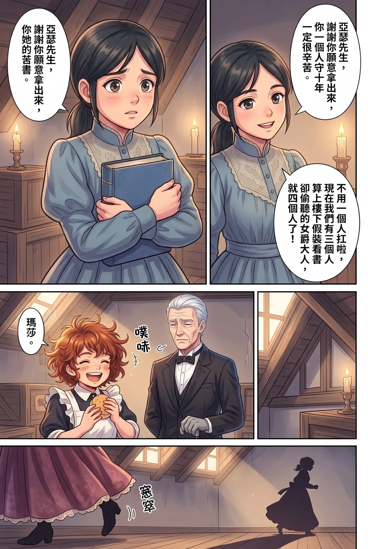 女爵大人，妳的紅茶又忘了加糖 第 9 集　女爵大人，妳的紅茶又忘了加糖 - 第九章：閣樓帳本與瑪莎的偷聽 第 11 頁