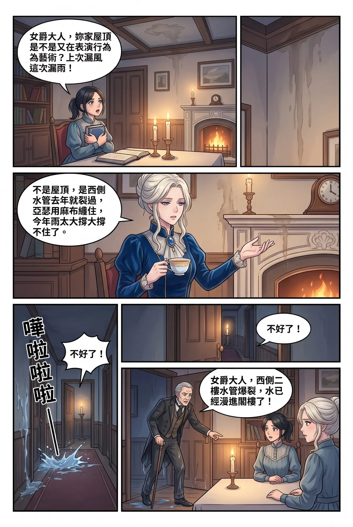 女爵大人，妳的紅茶又忘了加糖 第 10 集　女爵大人，妳的紅茶又忘了加糖 - 第十章：暴風雨夜與發燒的告白 第 3 頁