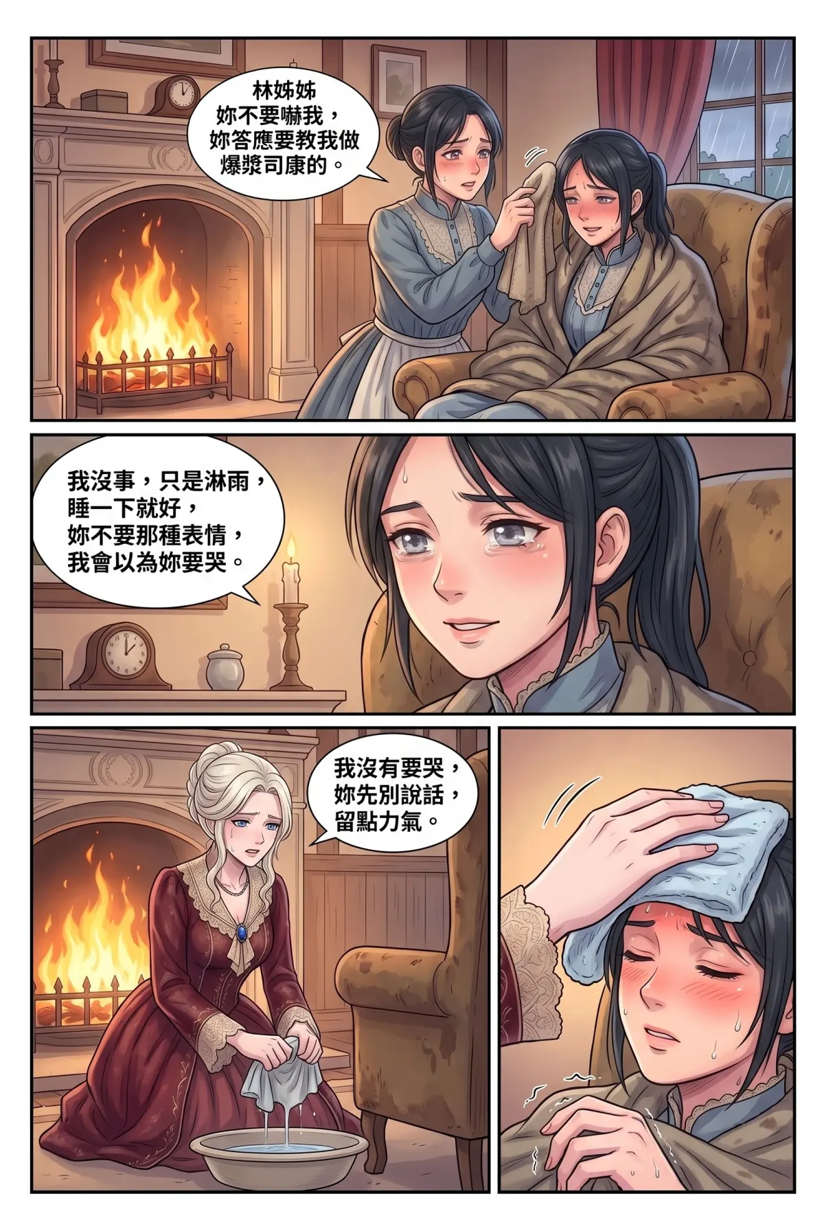 女爵大人，妳的紅茶又忘了加糖 第 10 集　女爵大人，妳的紅茶又忘了加糖 - 第十章：暴風雨夜與發燒的告白 第 10 頁