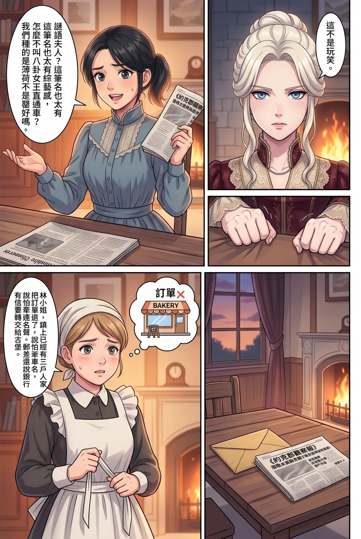 女爵大人，妳的紅茶又忘了加糖 第 14 集　女爵大人，妳的紅茶又忘了加糖 - 第十四章：流言的利刃與溫室縱火 第 4 頁