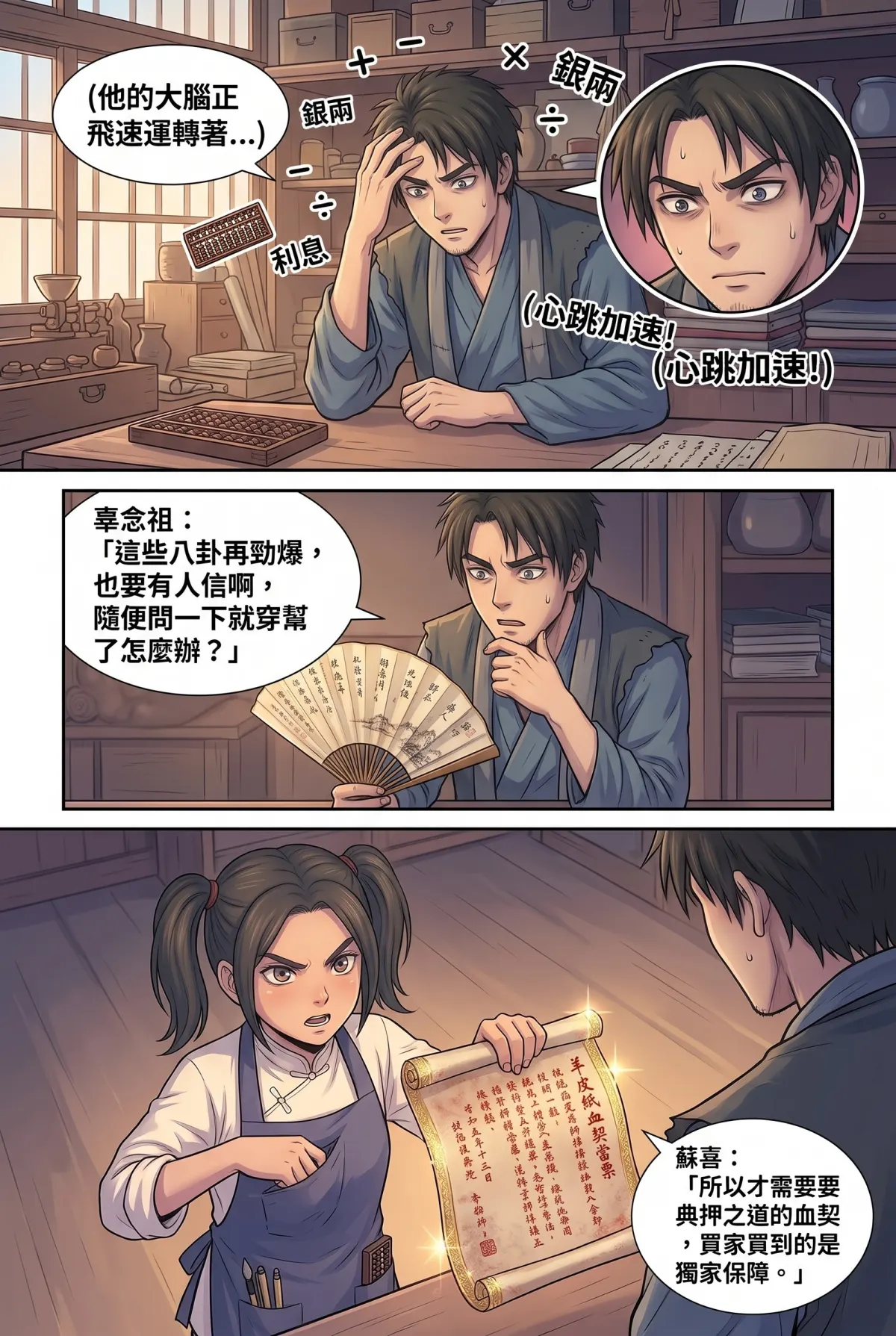 《我的七個債主又為我打起來了》 第 2 集　《我的七個債主又為我打起來了》 - 第二章：破爛帳本裡的核彈級八卦 第 8 頁