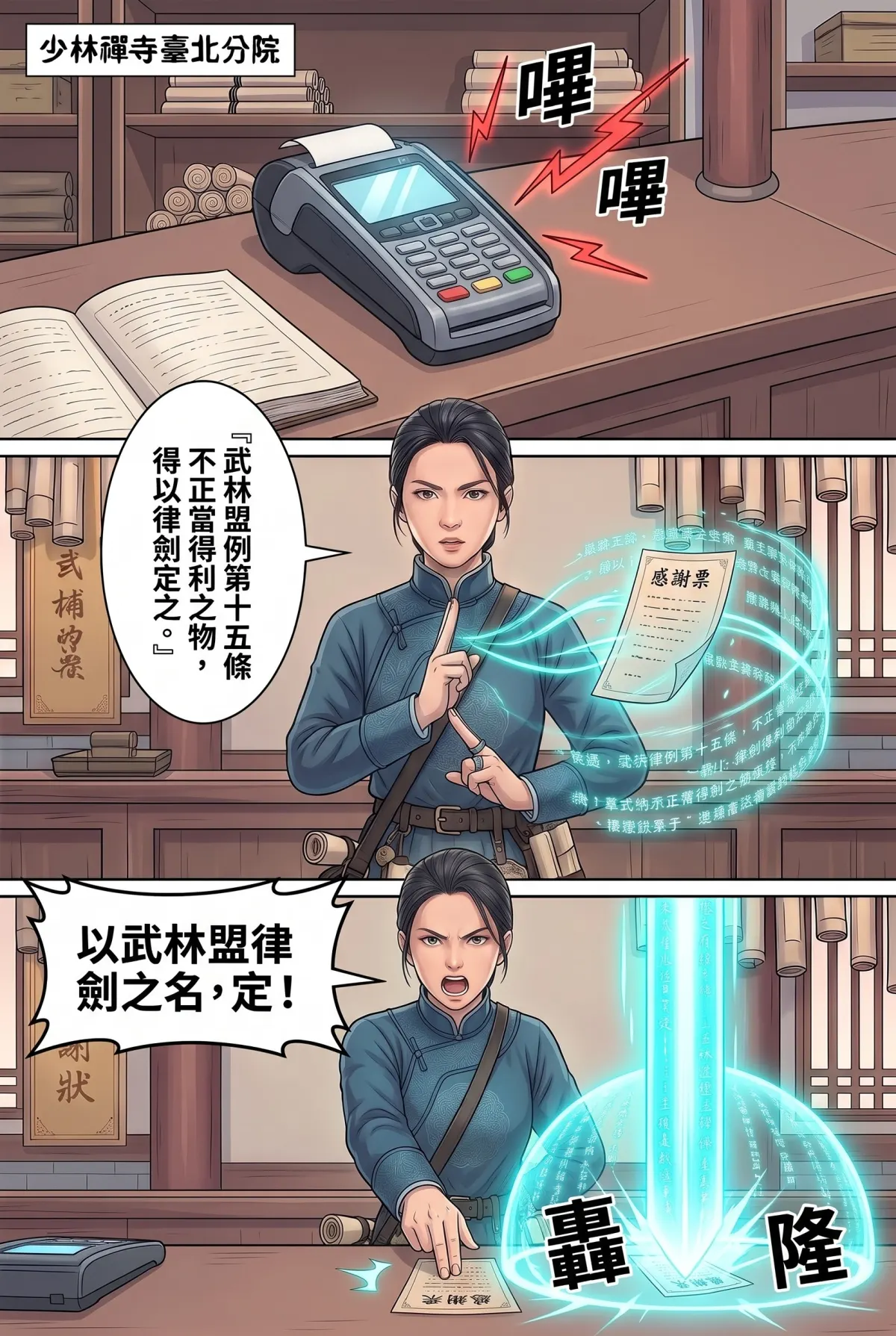《我的七個債主又為我打起來了》 第 8 集　《我的七個債主又為我打起來了》 - 第八章：法條劍氣踢到鐵板 第 7 頁