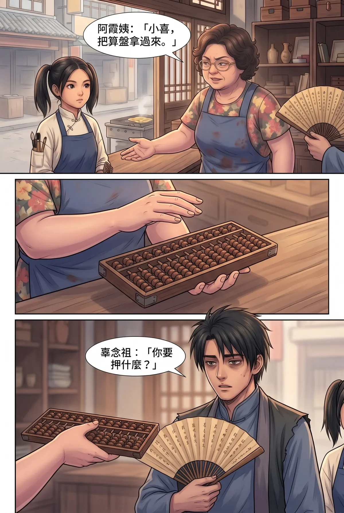 《我的七個債主又為我打起來了》 第 13 集　《我的七個債主又為我打起來了》 - 第十三章：阿霞姨的一碗人情典當 第 10 頁