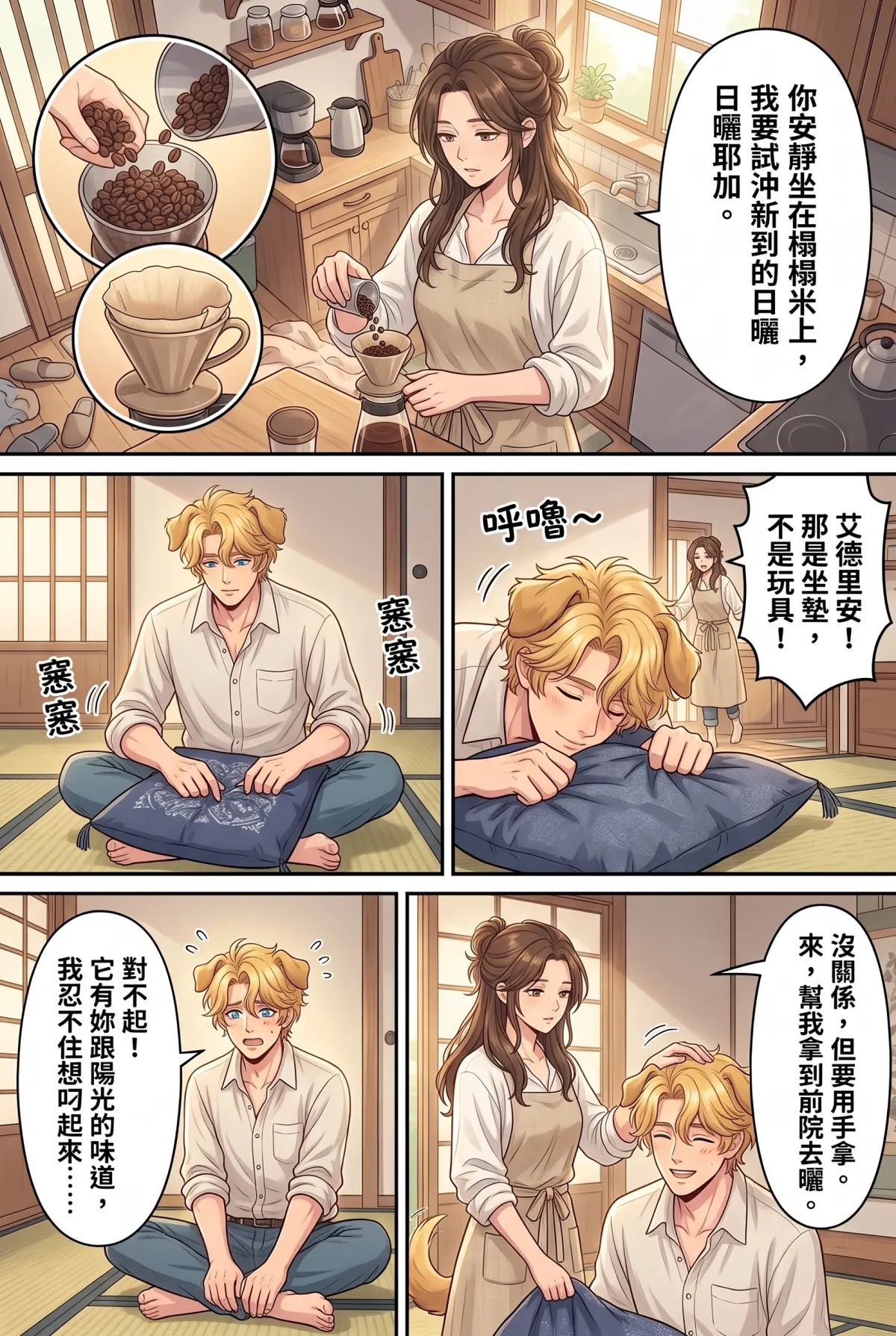 巷弄裡的金毛貴公子 第 4 集　巷弄裡的金毛貴公子 - 退休計畫的雞飛狗跳 第 3 頁