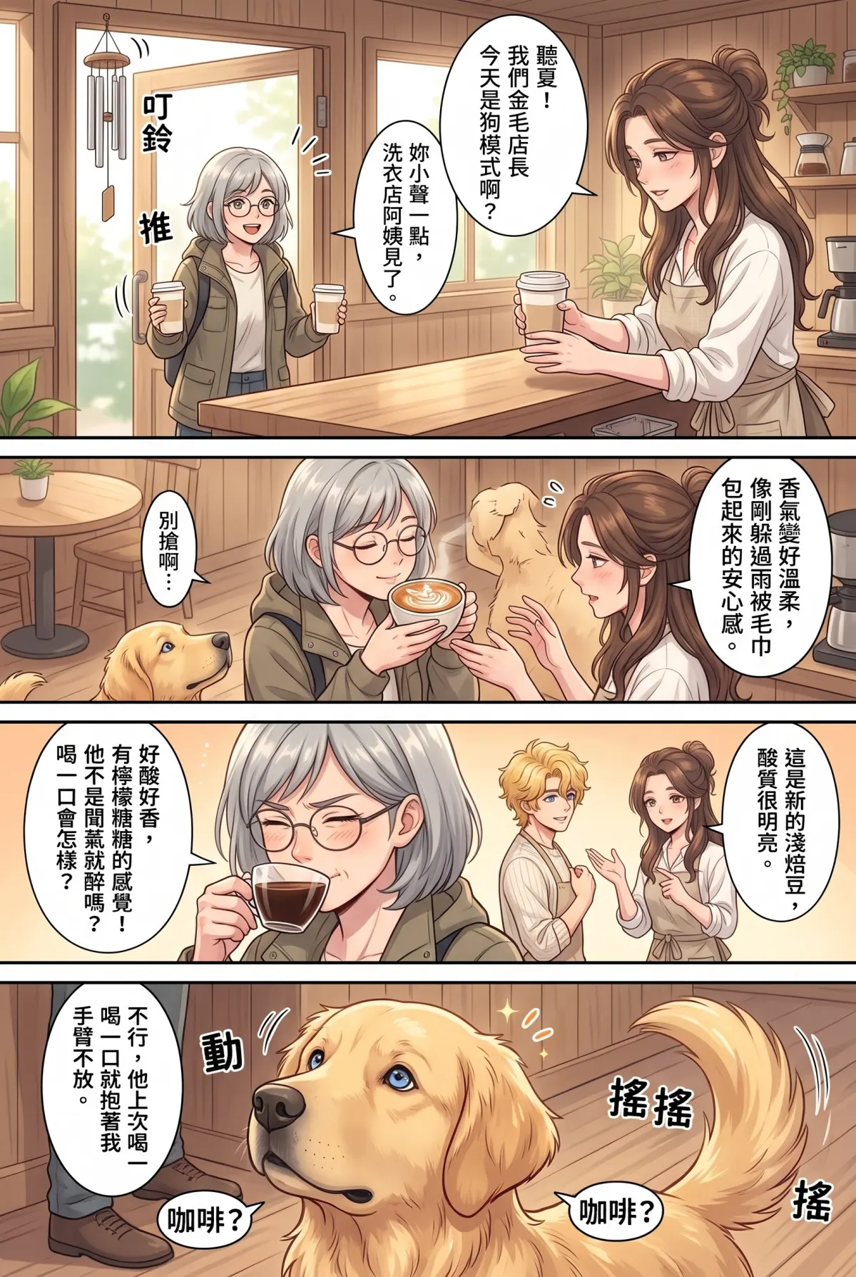 巷弄裡的金毛貴公子 第 5 集　巷弄裡的金毛貴公子 - 醉咖啡的貴公子 第 4 頁