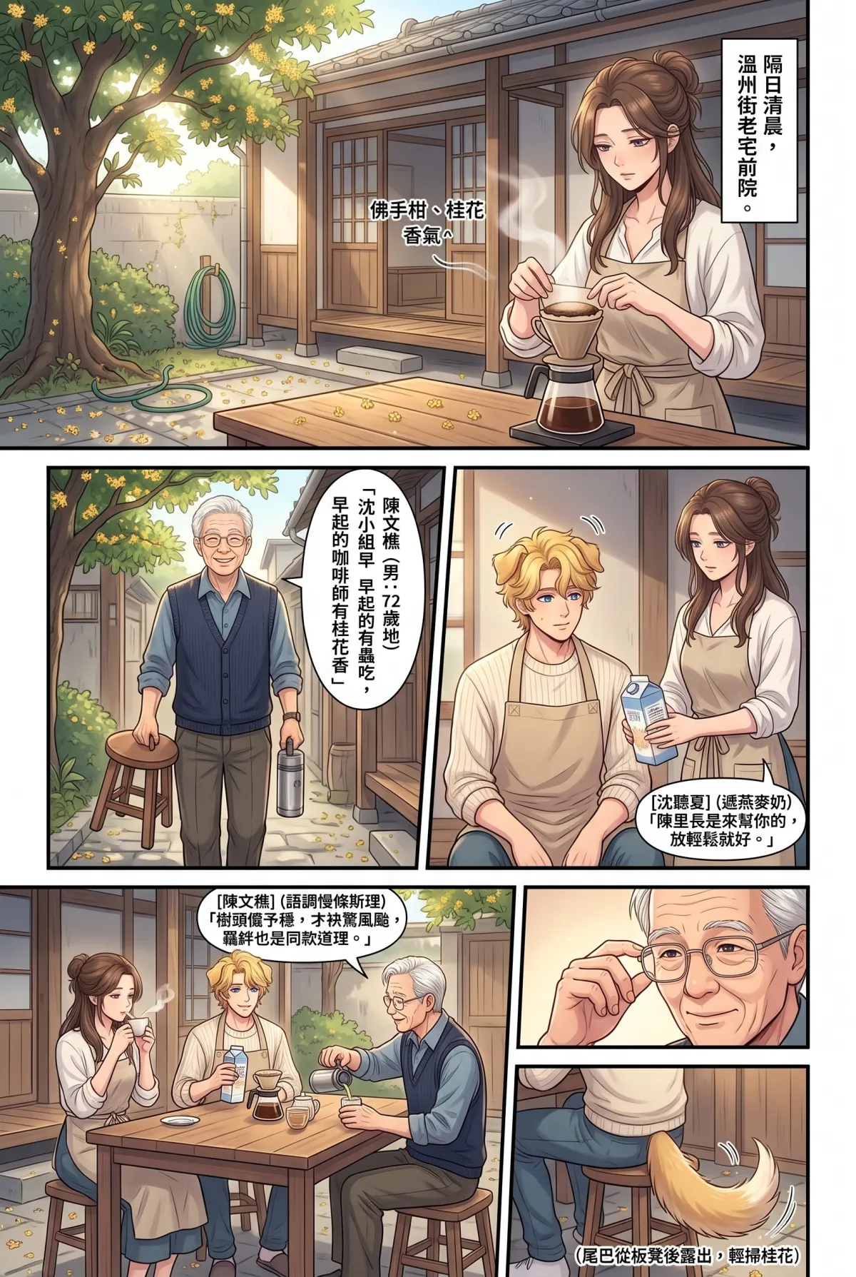 巷弄裡的金毛貴公子 第 7 集　巷弄裡的金毛貴公子 - 桂花樹下的絨光修行 第 5 頁